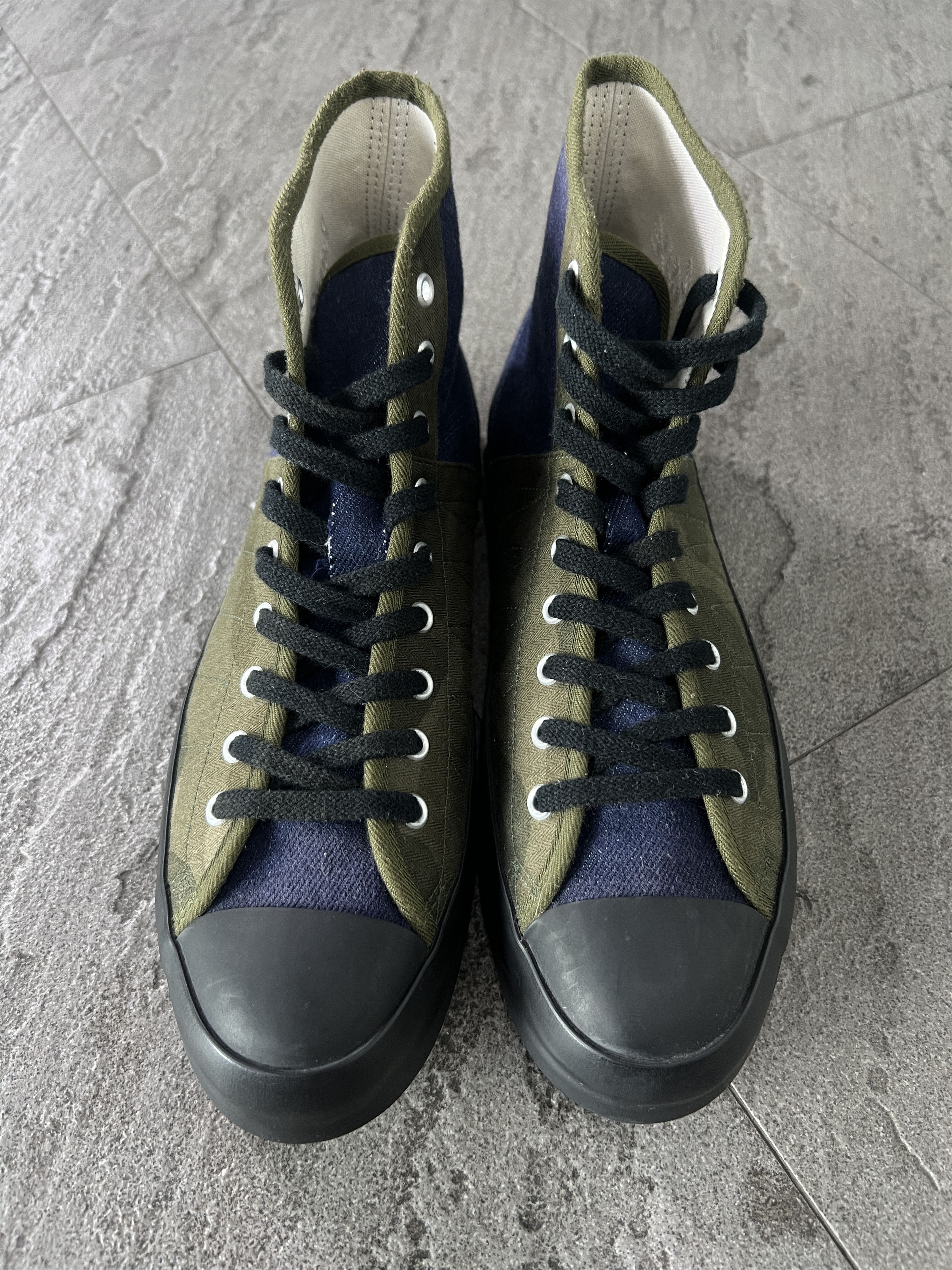 Bape BAPE STA High Top Canvas Sneakers Olive Navy US 8.5 Size US 8.5 / EU 41-42 - 6 Thumbnail