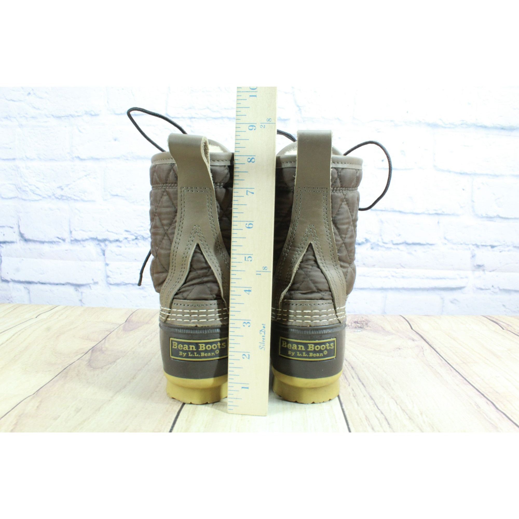 L.L. Bean × Leather LL Bean Women's 8" Shearling Lined Quilted Duck Boots 6 M Size US 6 / IT 36 - 6 Thumbnail
