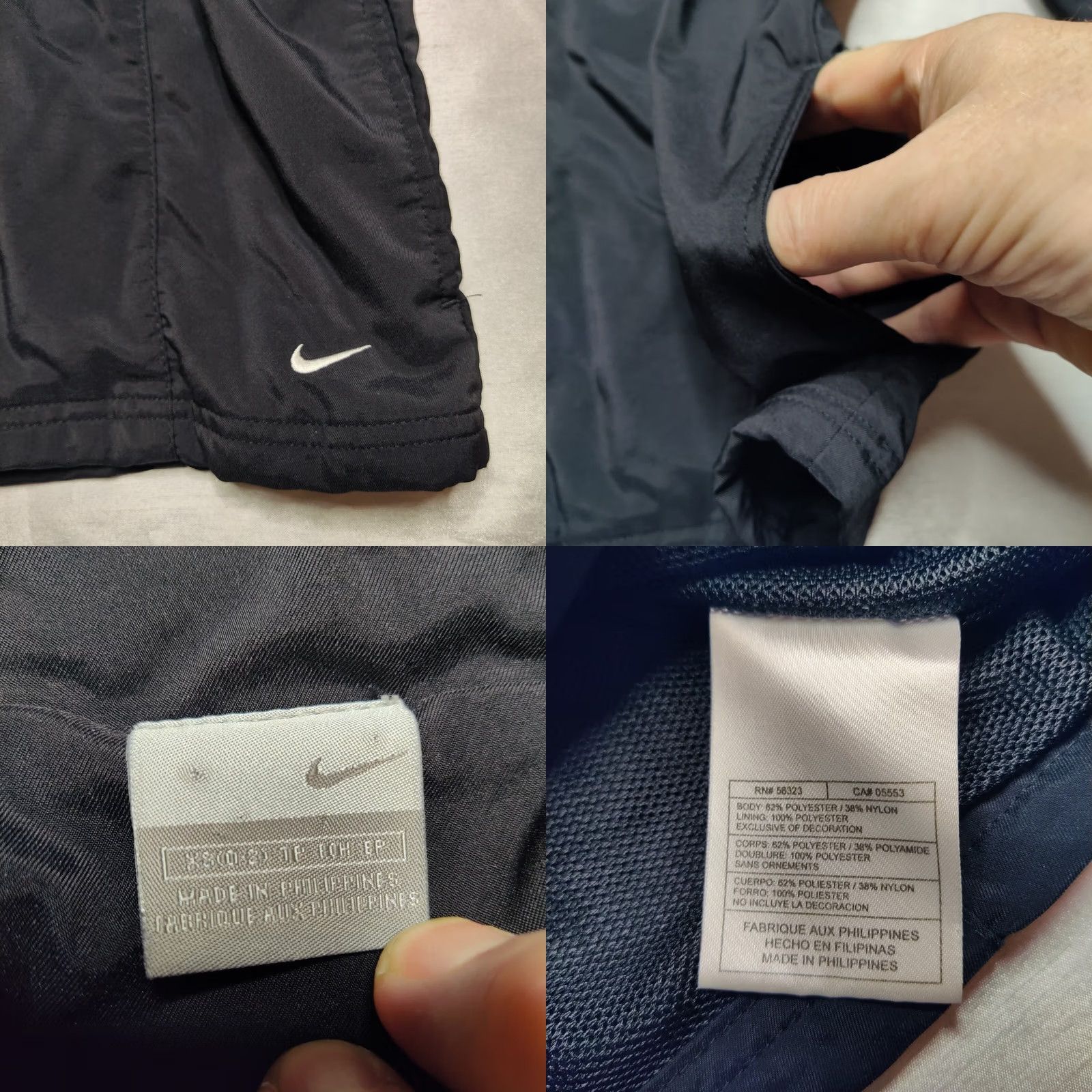Nike VTG Nike Windbreaker Jacket Women XS Black Full Zip Lined Y2K Silver Tab Activewear Windbreaker Jacket Womens Size XS / US 0-2 / IT 36-38 - 8 Thumbnail