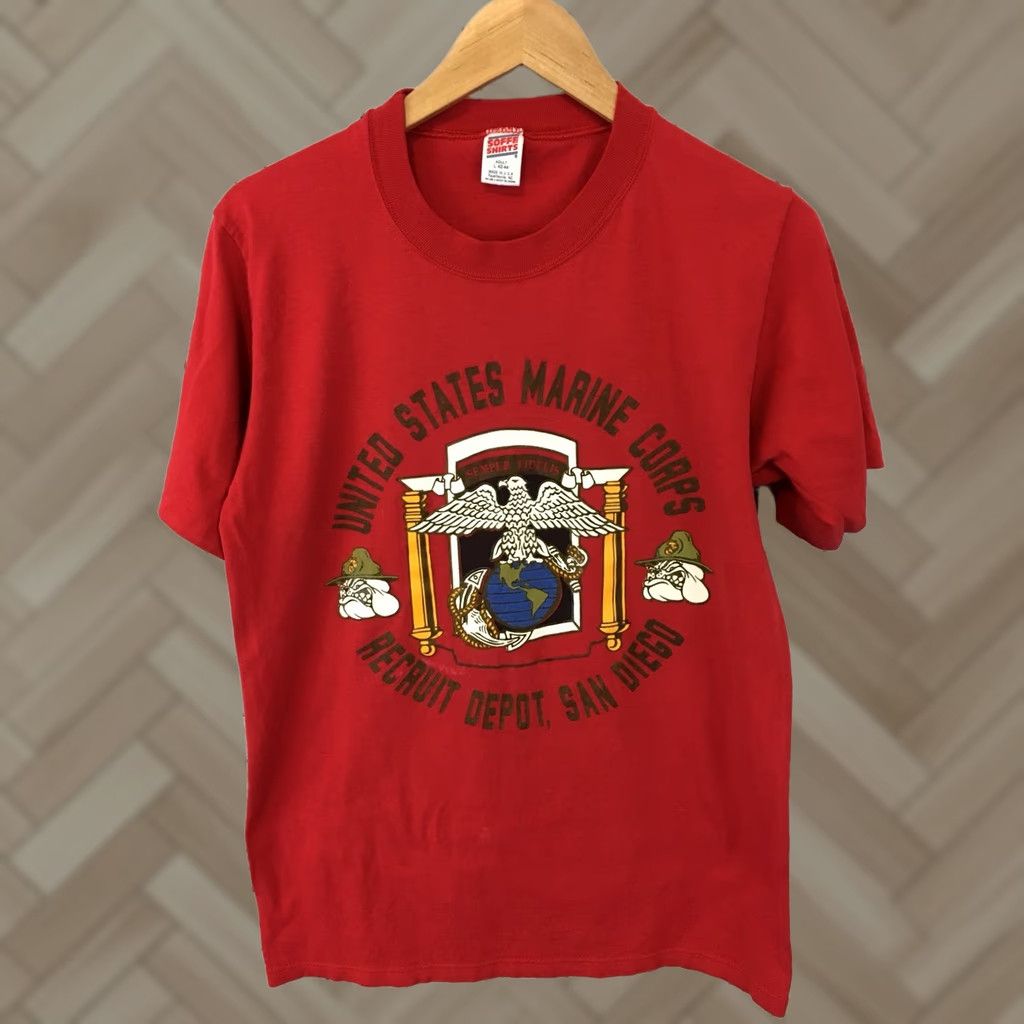 Soffe VTG SOFFE SHIRT US MARINE CORPS Recruit Short Sleeve T Shirt Mens Large Red Size US L / EU 52-54 / 3 - 1 Thumbnail
