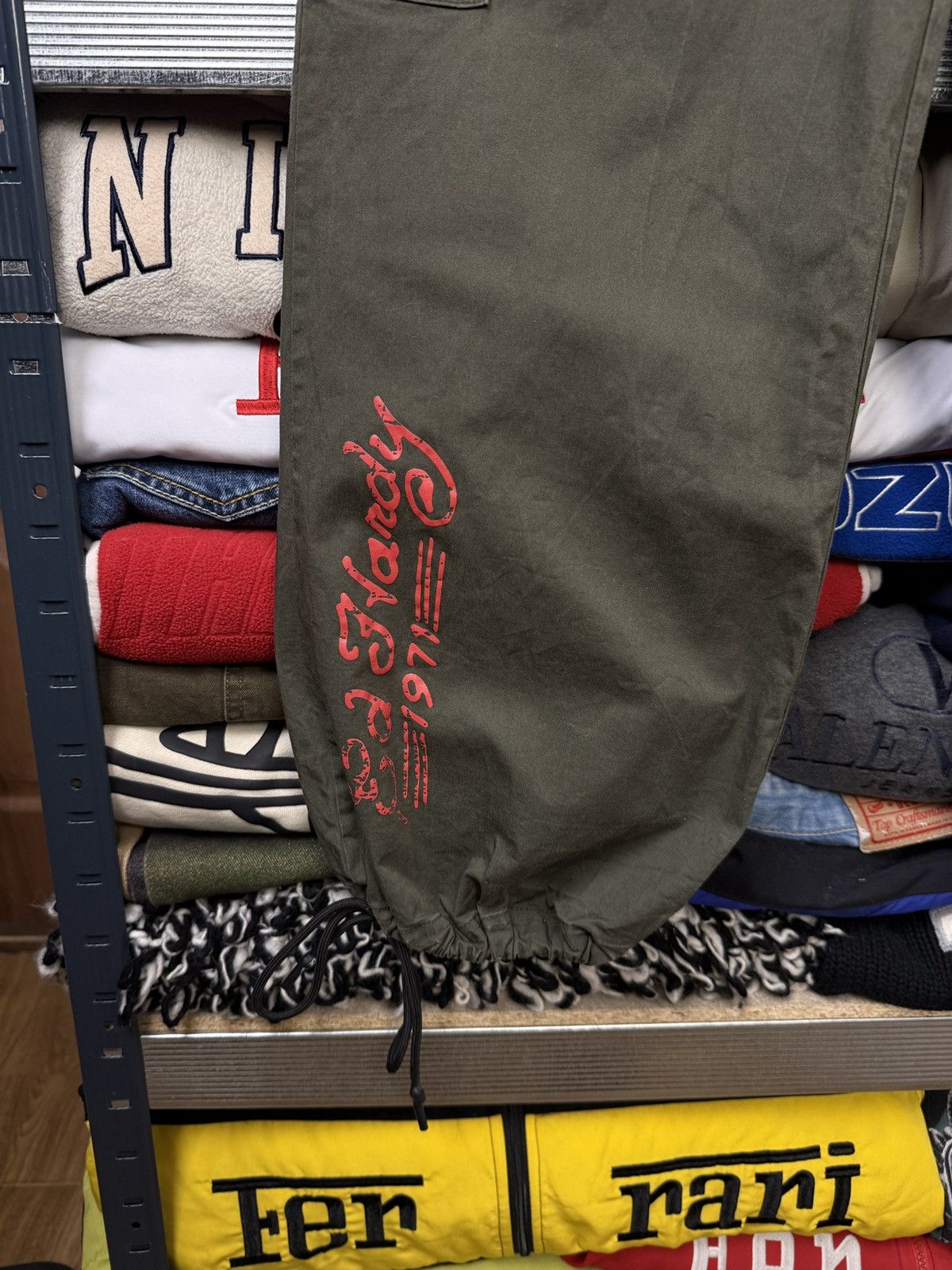 Christian Audigier Ed Hardy Cargo Pants Baggy joggers big Logo Drill Size US 32 / EU 48 - 5 Thumbnail