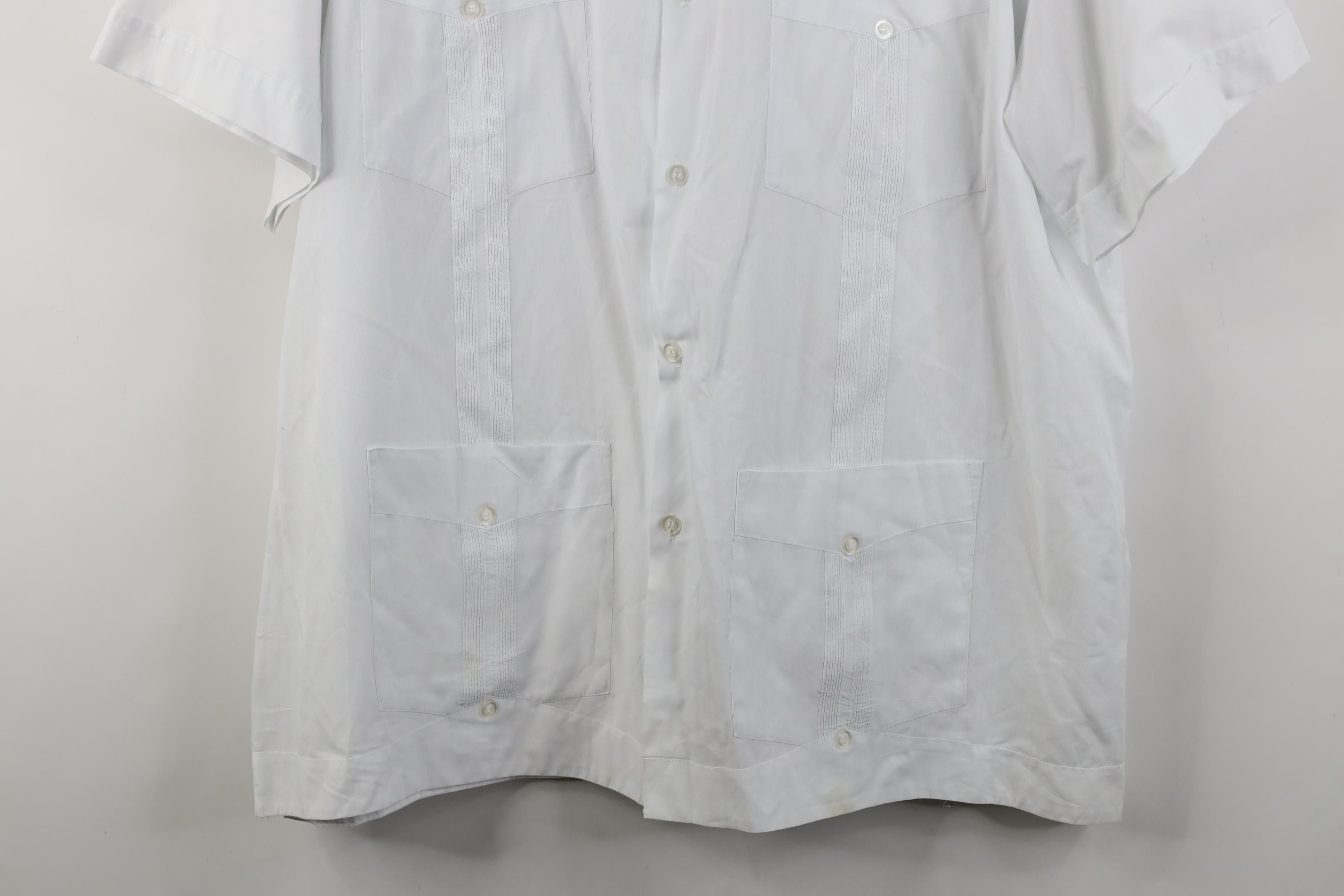 Vintage Vintage 70s Guayabera Beach Wedding Collared Button Shirt Size US XL / EU 56 / 4 - 3 Thumbnail