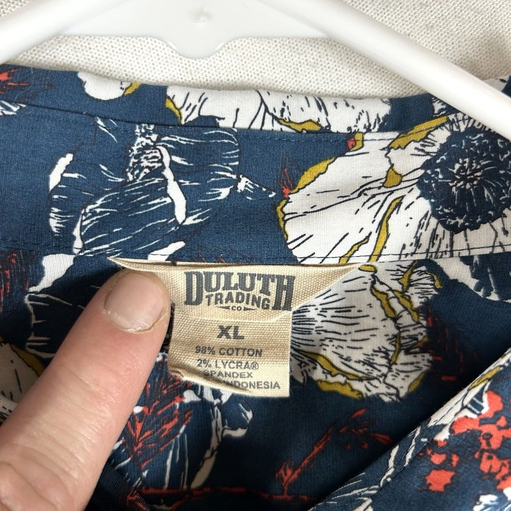 Vintage Duluth Button-Up Shirt Mens XL Blue Floral Long Sleeve Casual Top Summer Size US XL / EU 56 / 4 - 3 Thumbnail