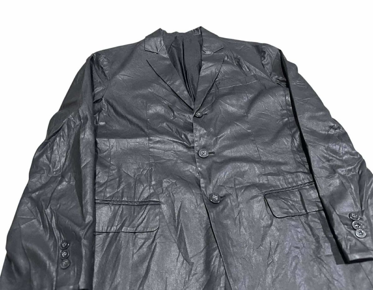 14th Addiction × If Six Was Nine × Japanese Brand 🔥Sick Y2K Japanese Waxed Black Blazer Jacket Faux Leather Size US L / EU 52-54 / 3 - 5 Thumbnail