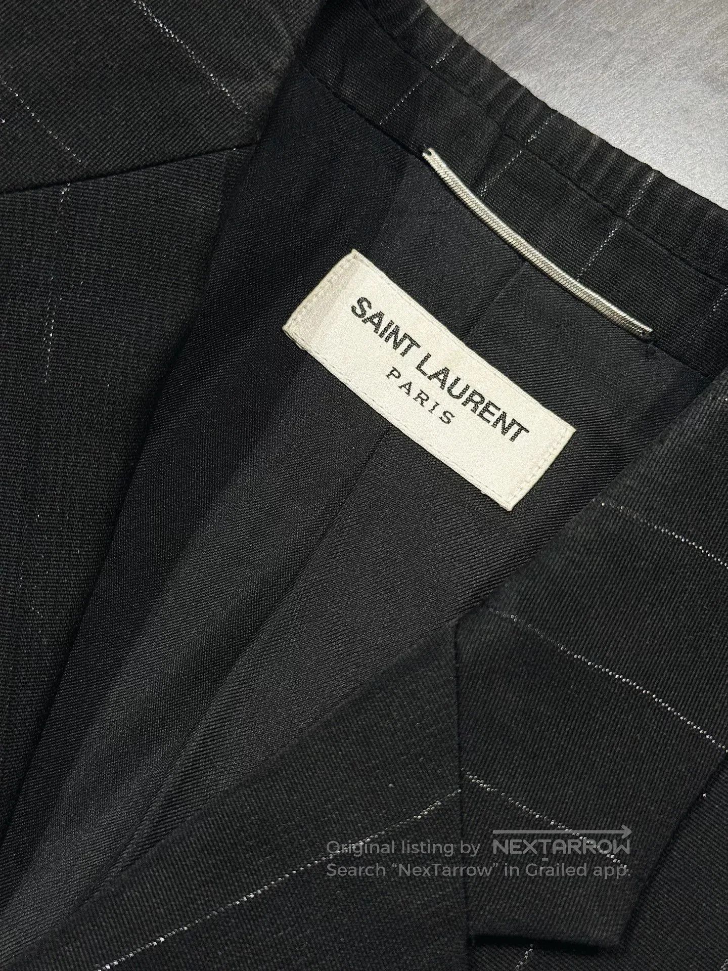 Saint Laurent Paris Saint Laurent Black Pinstriped Blazer. Size US S / EU 44-46 / 1 - 6 Thumbnail
