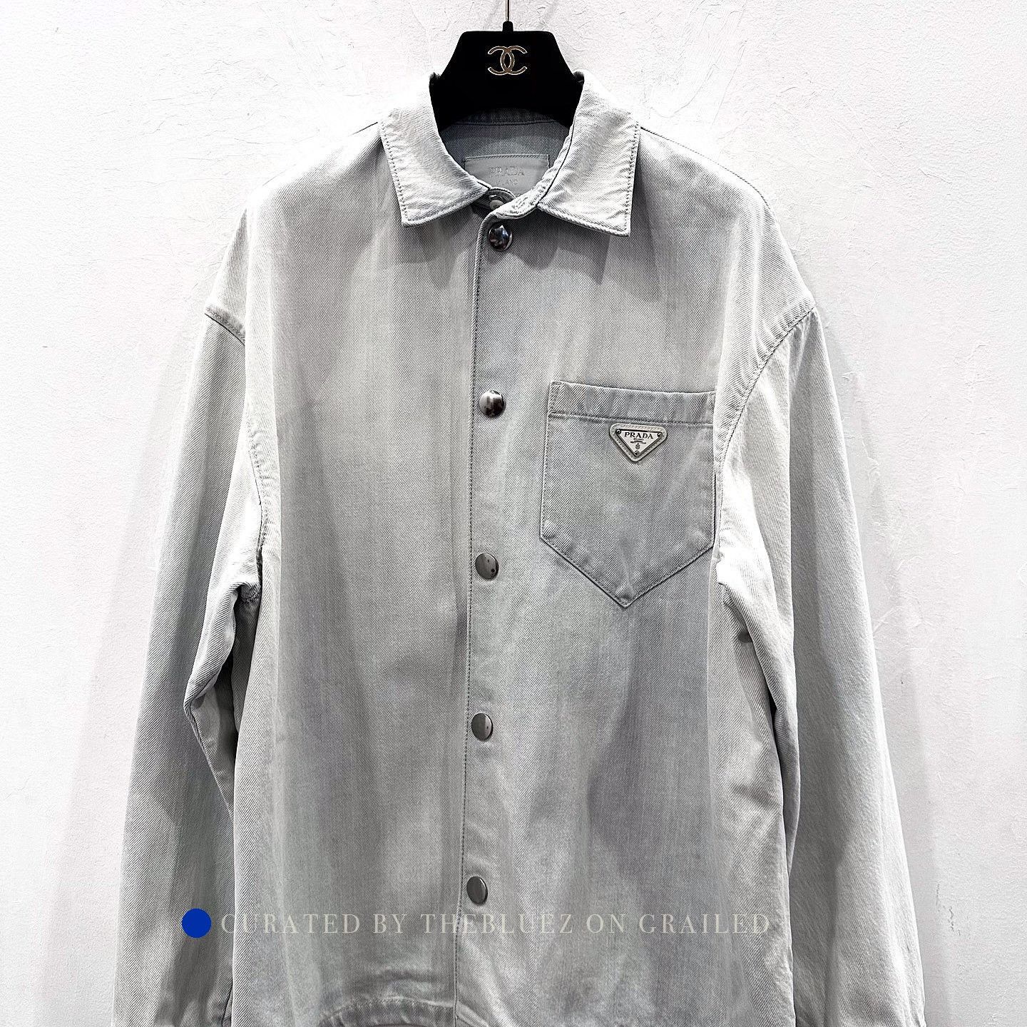 Prada Stylish Blue Denim Jacket in Size M Size US M / EU 48-50 / 2 - 1 Thumbnail