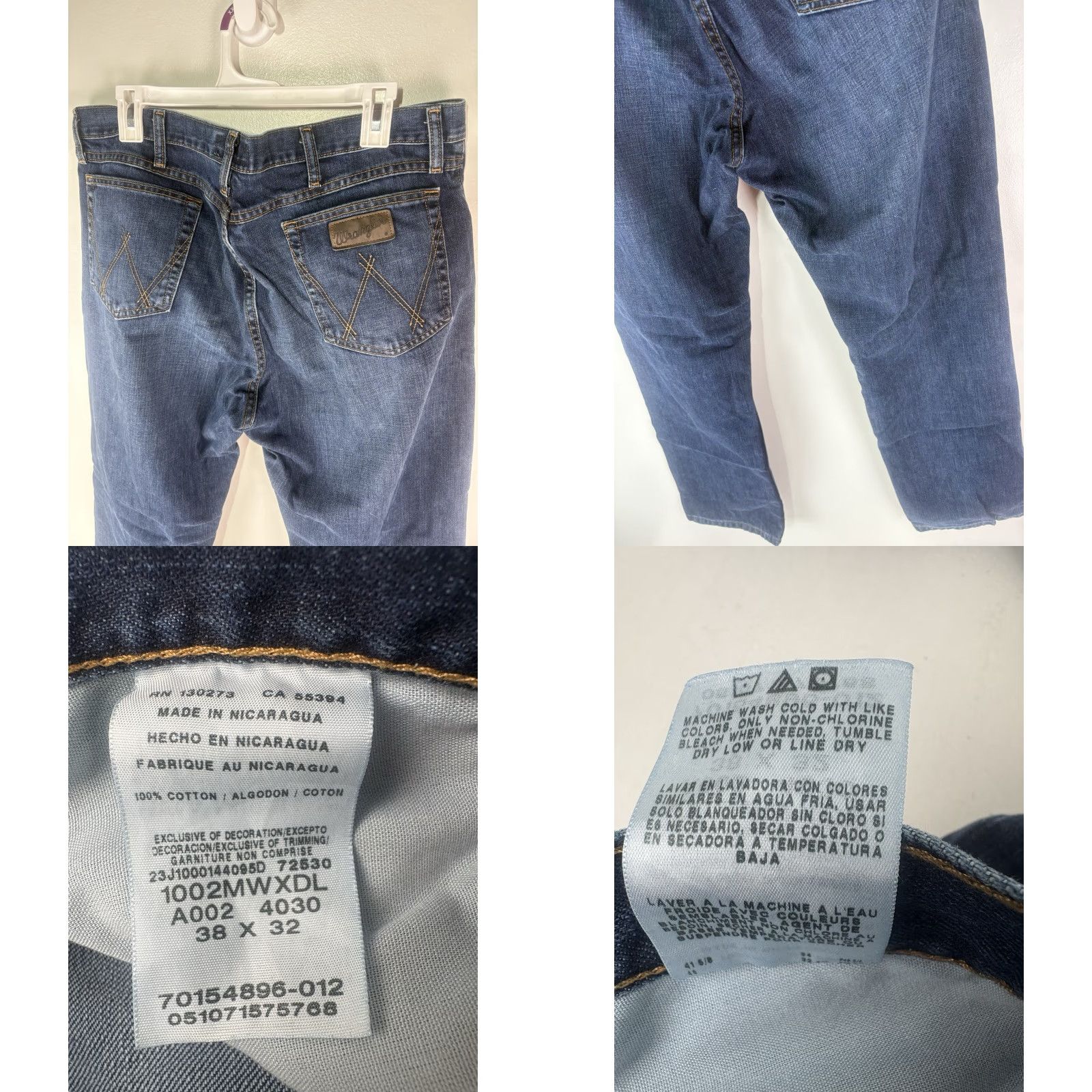 Wrangler VINTAGE Wrangler 20X Men’s Jeans Size 38x32 Blue Cotton Cowboy Western Denim Size US 38 / EU 54 - 8 Thumbnail