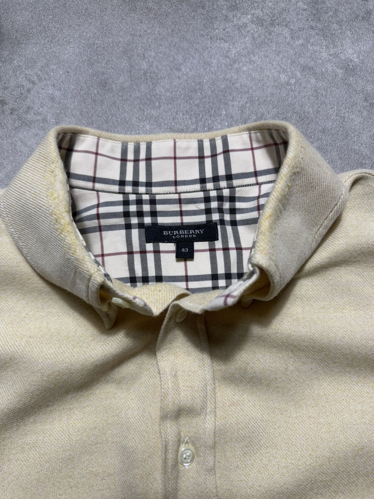 Burberry × Vintage Burberry Shirt Beige Vintage 90s Oversize Fit Elegance Size US L / EU 52-54 / 3 - 3 Thumbnail