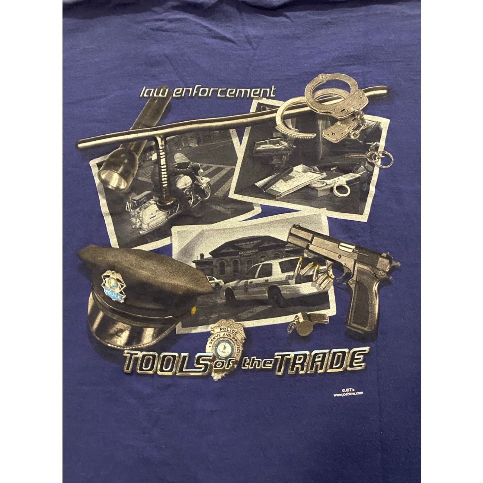 Gildan VINTAGE Gildan Tools Of The Trade Law Enforcement T Shirt Blue Mens XL NWOT Size US XL / EU 56 / 4 - 2 Thumbnail