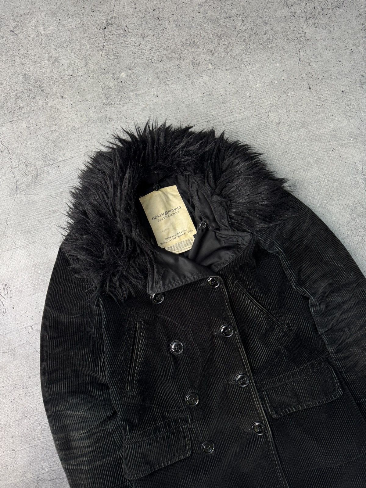 Denim & Supply Ralph Lauren Vintage Denim & Supply Ralph Lauren Corduroy Y2K Fur Coat Size US S / EU 44-46 / 1 - 2 Thumbnail