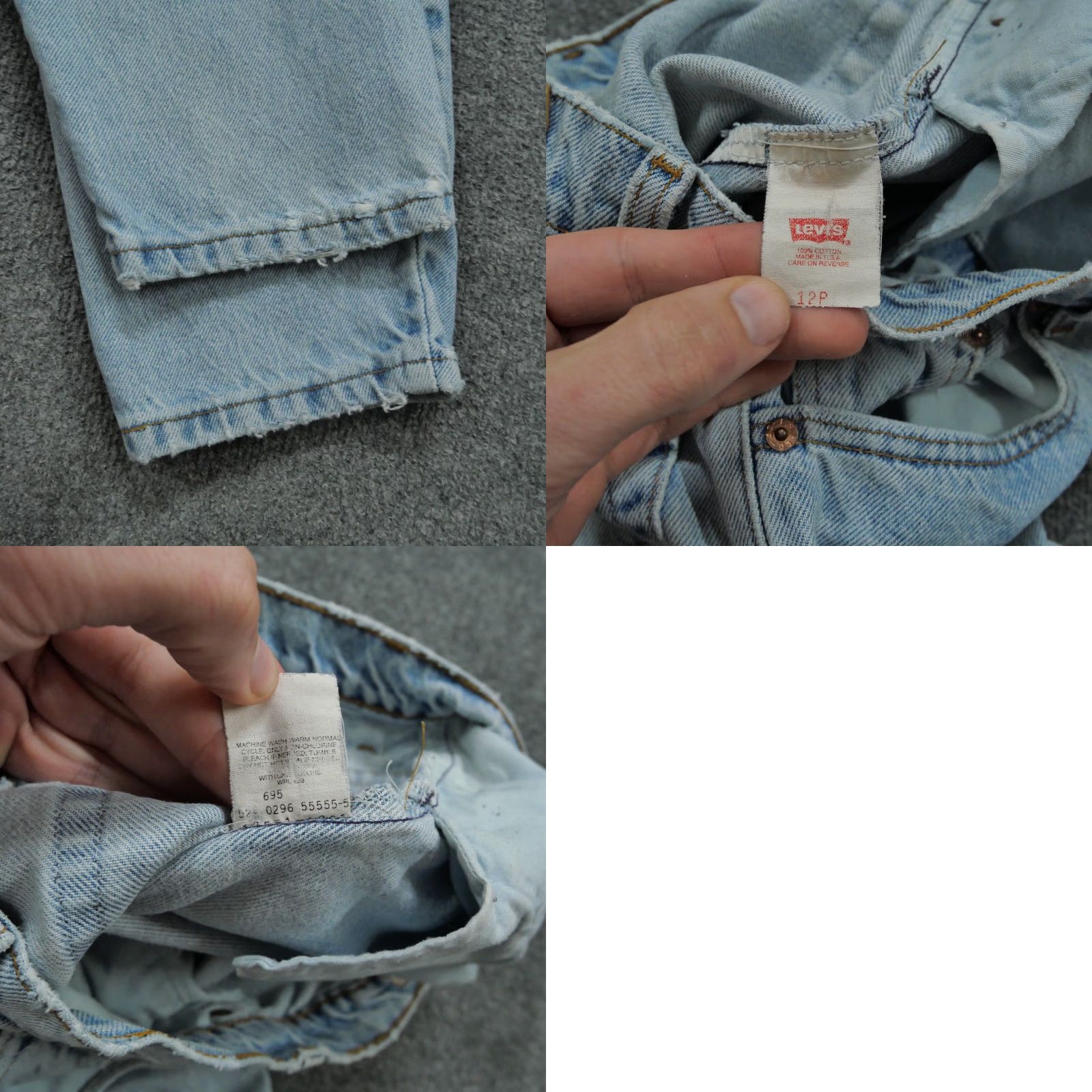 Levi's **VINTAGE LEVI'S 90S 12P PETITE BLUE DENIM JEANS RELAXED FIT** User: Vintage Levi's 90s 12P Petite Blue Denim Jeans Relaxed Fit Size 30" / US 8 / IT 44 - 10 Thumbnail