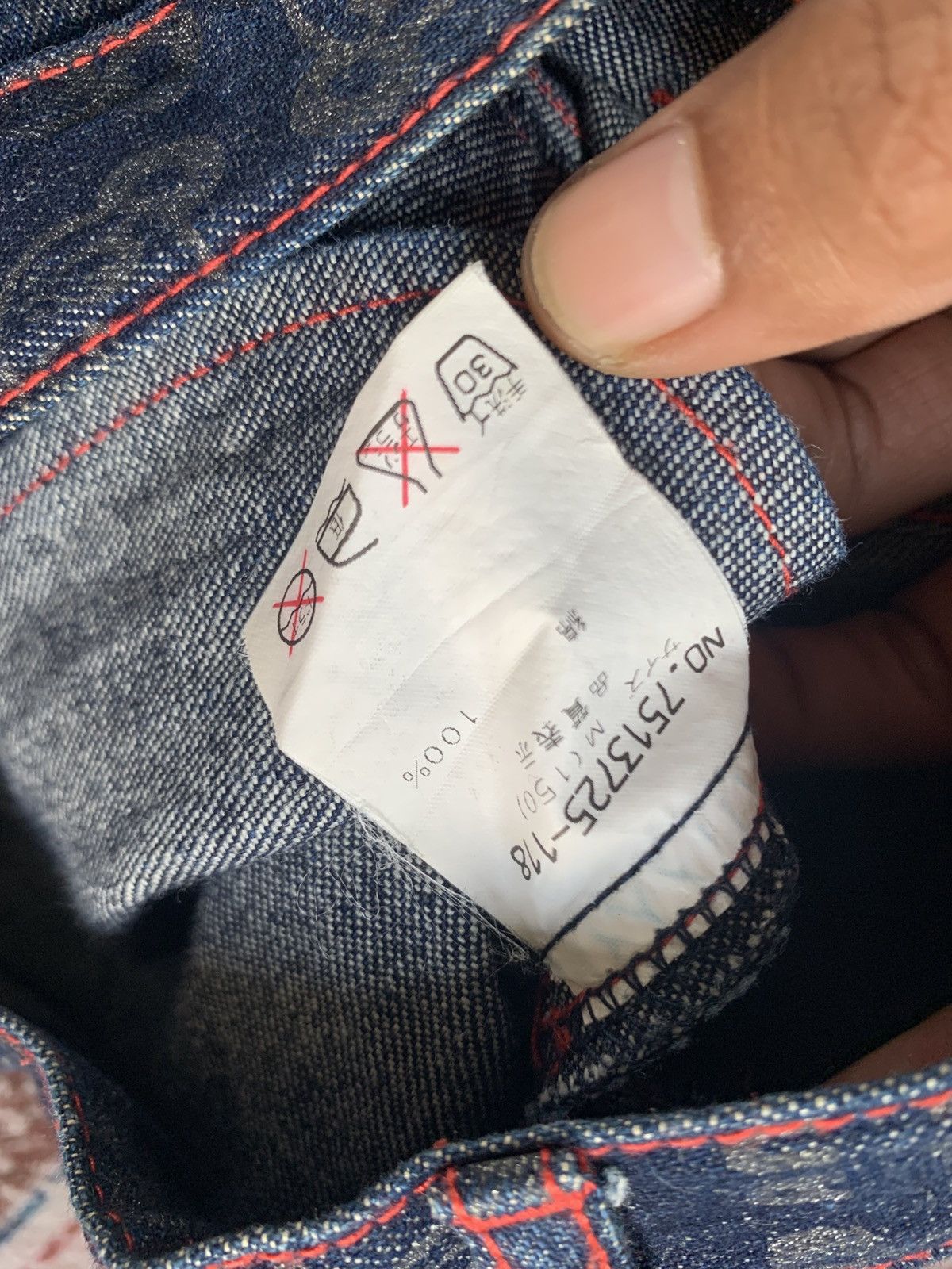 Angel Blue Y2k 2000s Angel blue japanese brand full print jeans rare Size 28" / US 6 / IT 42 - 9 Thumbnail