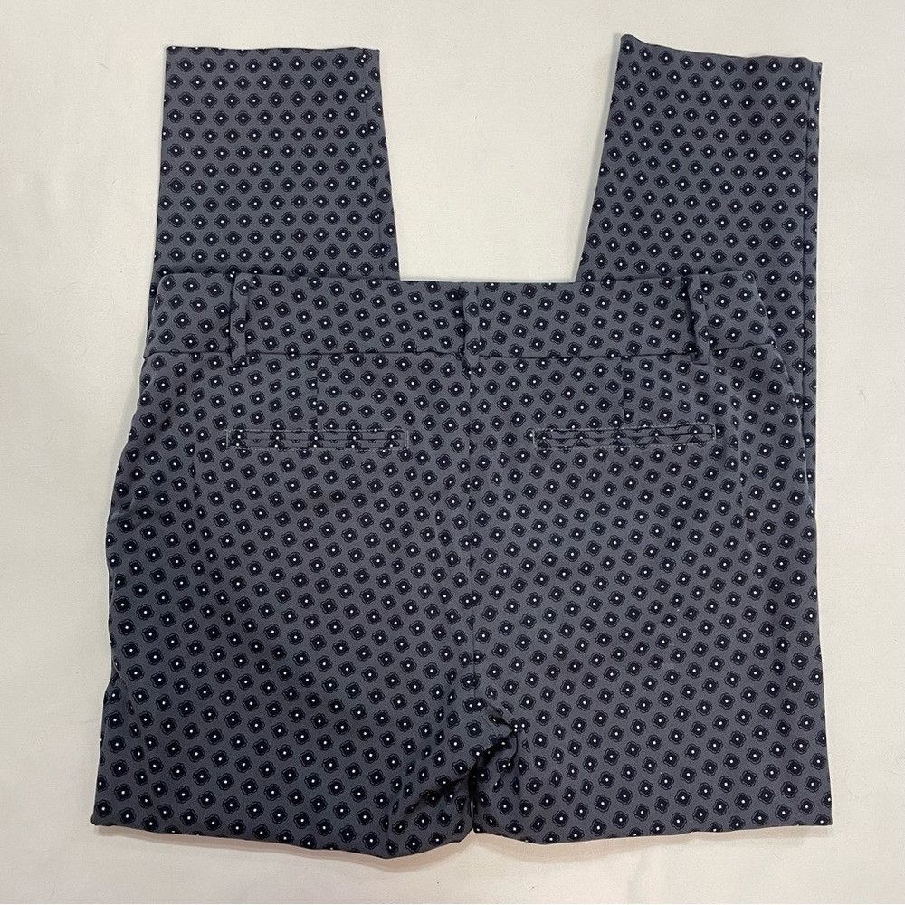 Ann Taylor Ann Taylor Grey Black Diamond Print Cotton Blend Pants Size Size 32" / US 10 / IT 46 - 3 Thumbnail