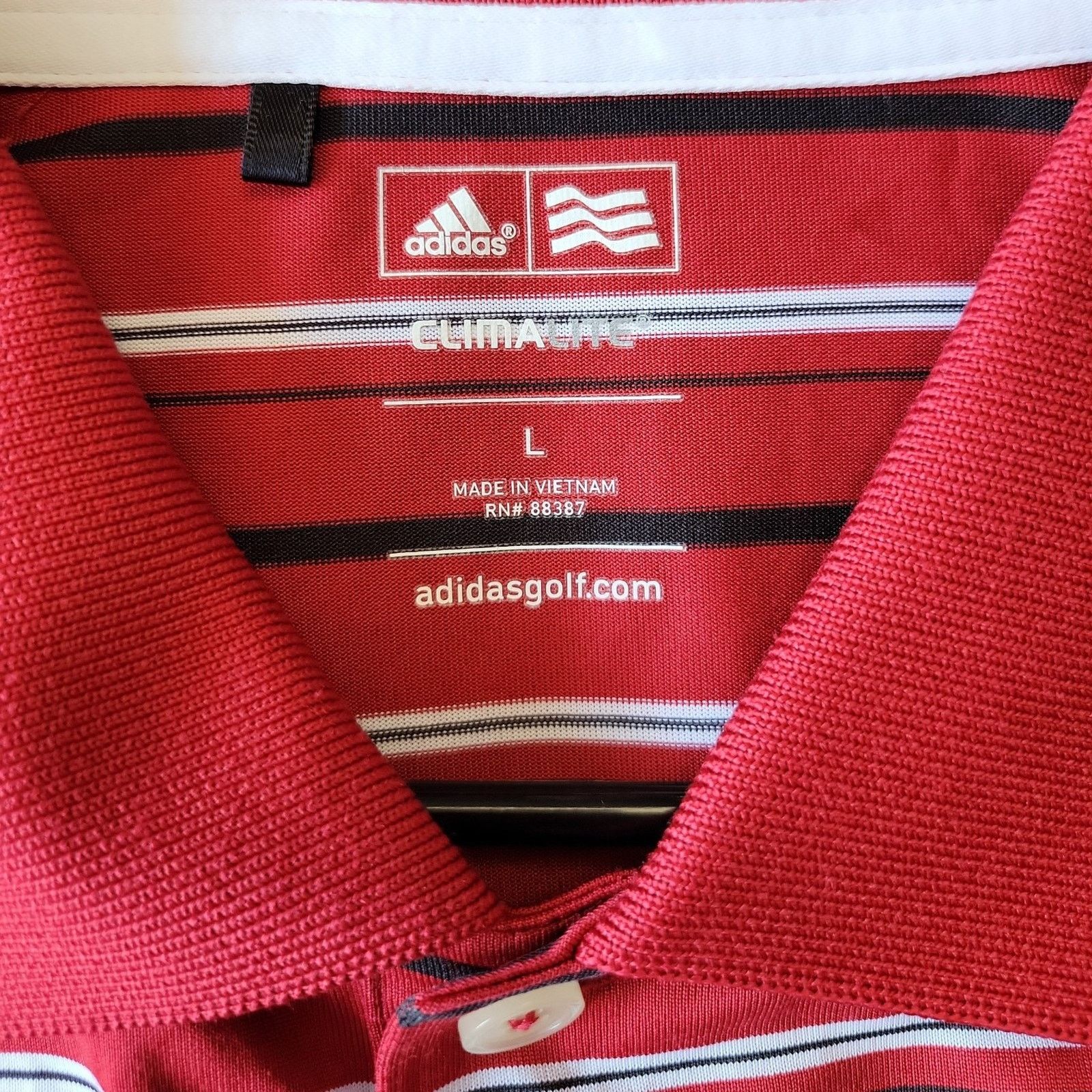 Adidas Men's large Adidas ClimaLite golf polo collared shirt red Size US L / EU 52-54 / 3 - 2 Thumbnail