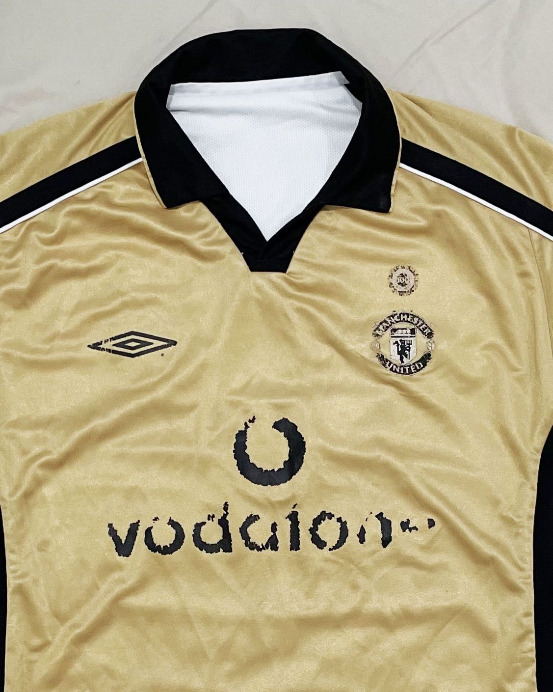 Umbro Manchester United Away Kit 2001 2002 Size US L / EU 52-54 / 3 - 4 Thumbnail