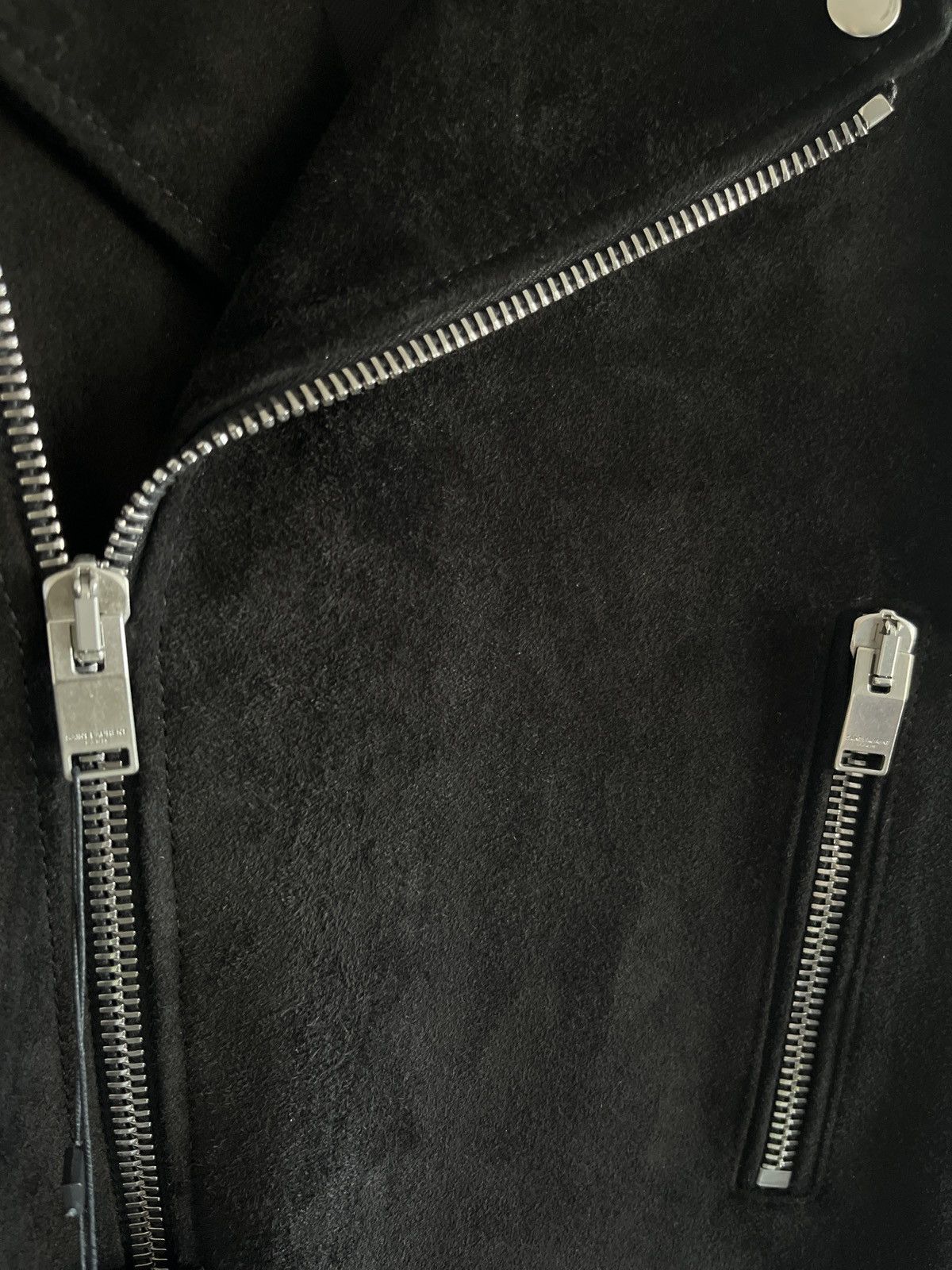 Saint Laurent Paris Saint Laurent Paris Black Suede Leather L01 Biker Jacket Size US M / EU 48-50 / 2 - 3 Thumbnail
