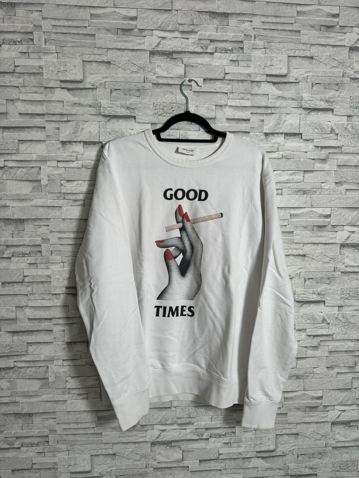 Other Vintage Wood Wood “Good Times” Crew Sweatshirt White - M Size US M / EU 48-50 / 2 - 1 Thumbnail