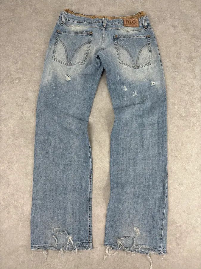 Dolce & Gabbana SS2006 Dolce & Gabbana Python Waist Distressed Denim Jeans Size US 33 - 6 Thumbnail