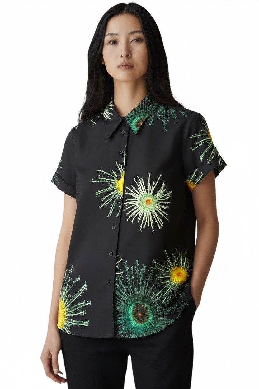 Moschino Rare Vintage Moschino Jeans "Micro-Organism" Print Shirt Size M / US 6-8 / IT 42-44 - 1 Thumbnail