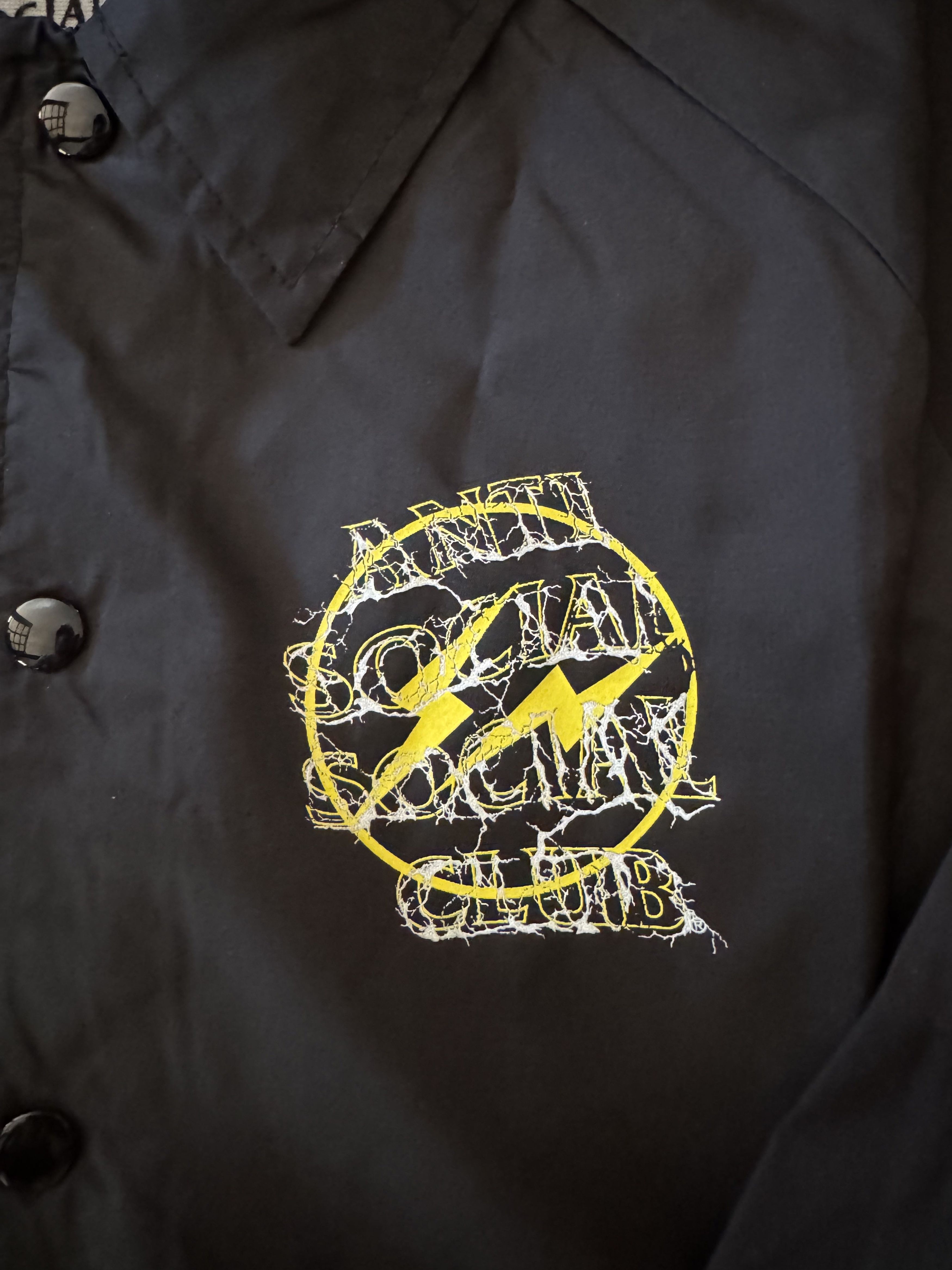 Anti Social Social Club × Fragment Design Coaches Jacket/Windbreaker Yellow Bolt Size US M / EU 48-50 / 2 - 5 Thumbnail