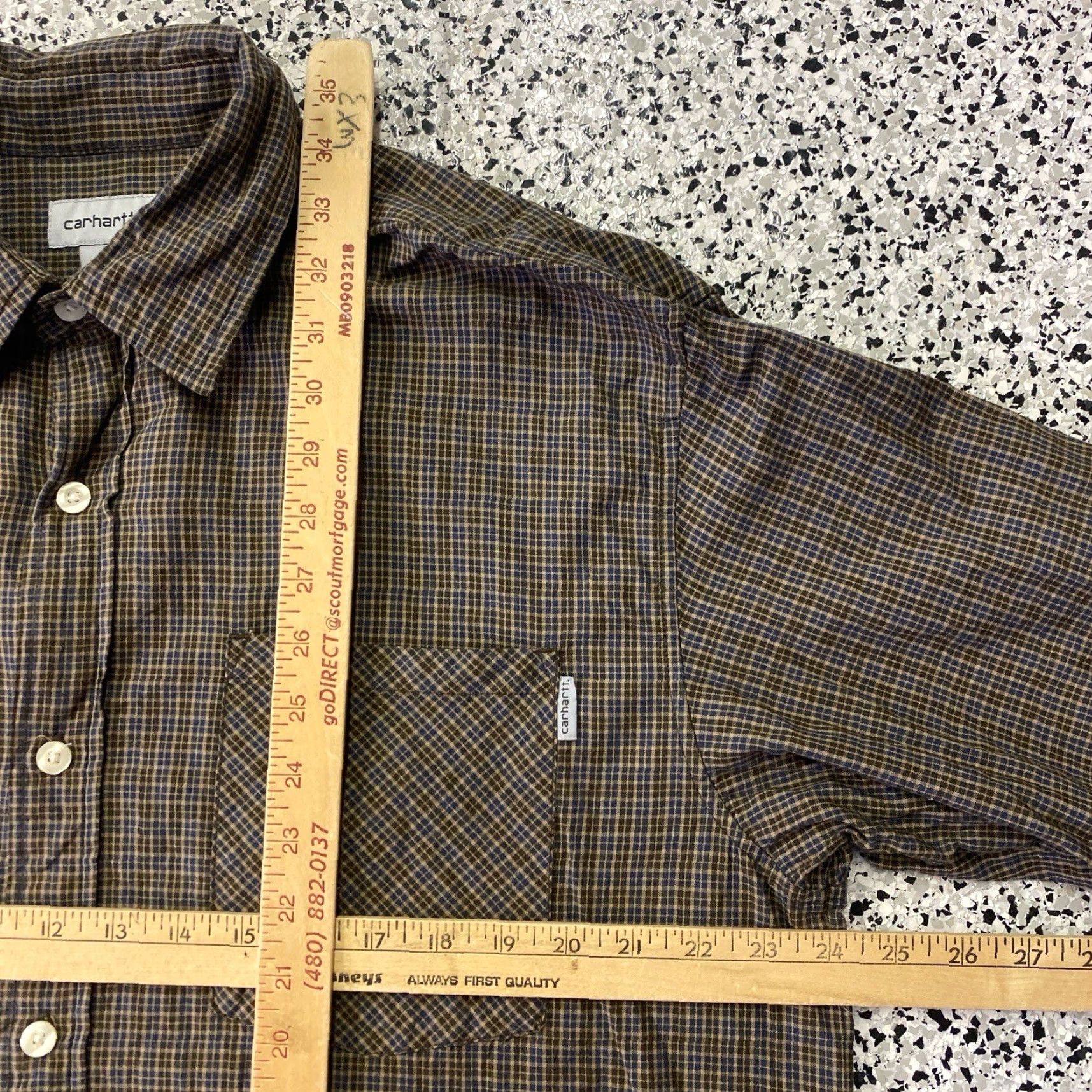 Carhartt VINTAGE Carhartt Shirt Men Large Brown Cotton Long Sleeve Flannel Button-Up Size US L / EU 52-54 / 3 - 3 Thumbnail