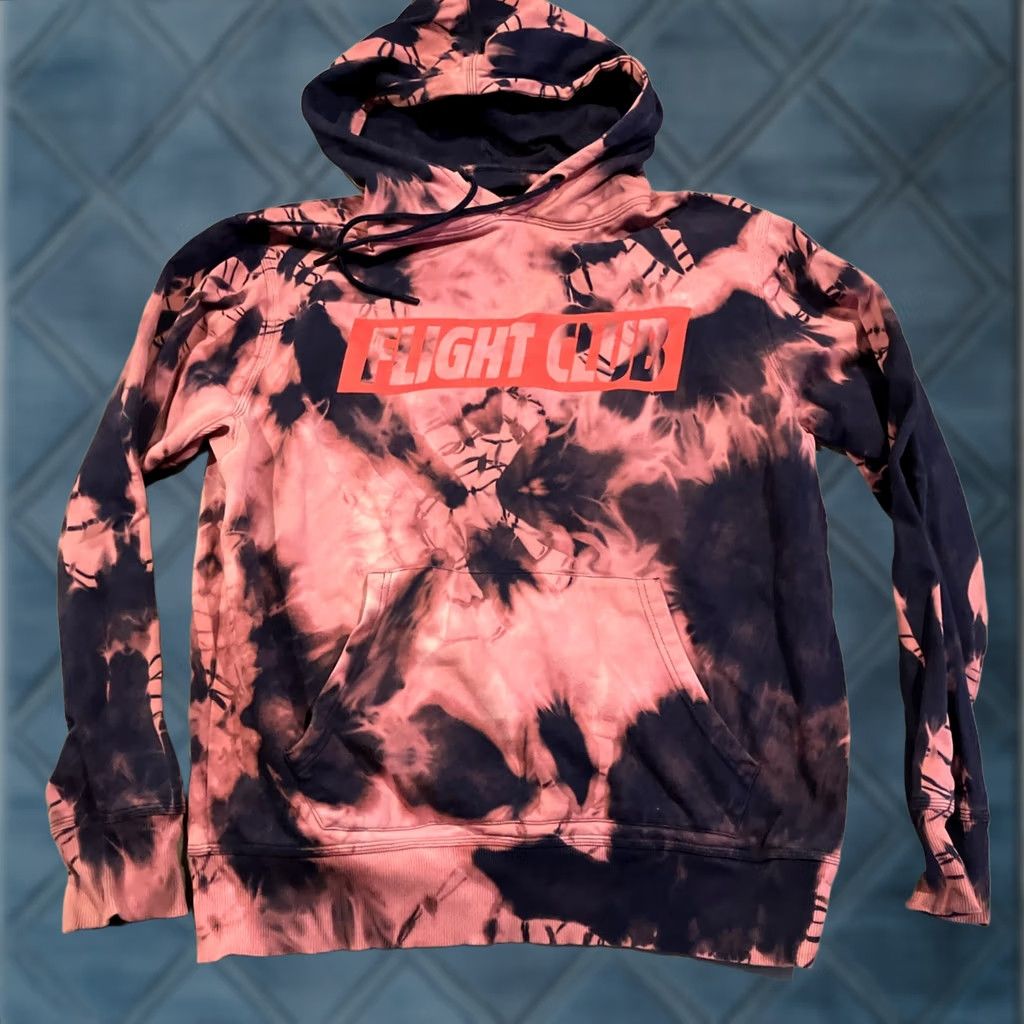 Vintage FLIGHT CLUB NYC Custom Reverse Tie Dye Hoodie Men's Large Awesome Size US L / EU 52-54 / 3 - 1 Thumbnail