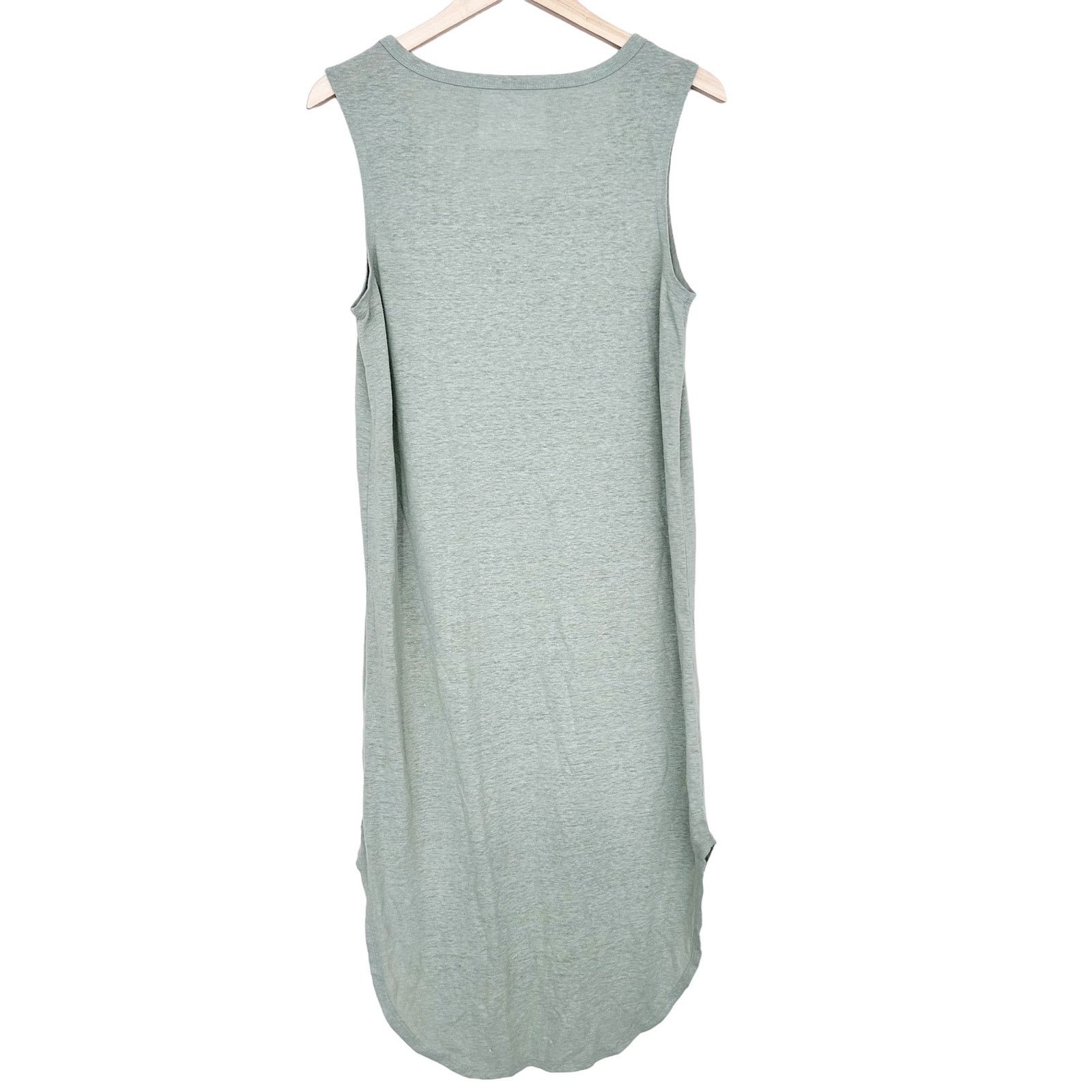 Other Aerie Green Linen Blend Sleeveless Midi Dress Sz S Size S / US 4 / IT 40 - 4 Thumbnail