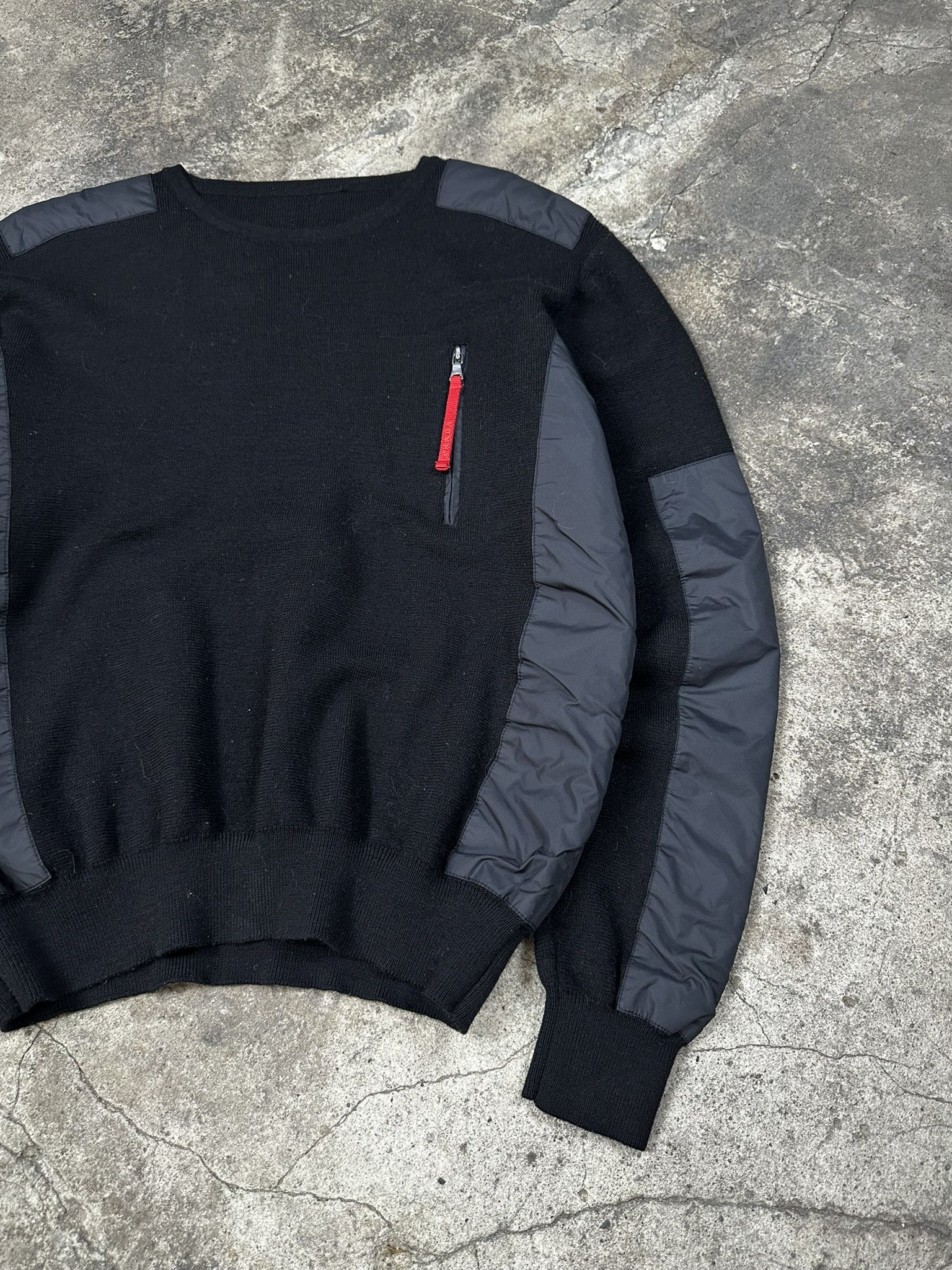 トップス PRADA 90s Archive wool sweat Prada Vintage Archive Spring 1996 Tan Knit Long Sleeve
