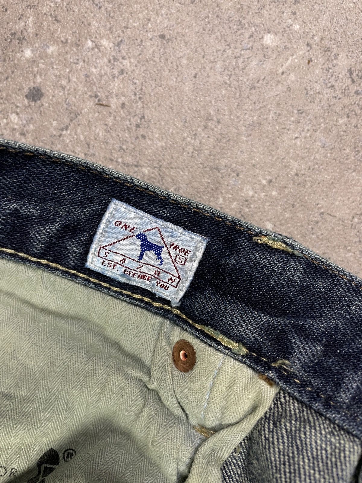 Designer × Japanese Brand × Vintage Vintage Y2K One True Saxon Japanese Denim Pants Size US 38 / EU 54 - 10 Thumbnail