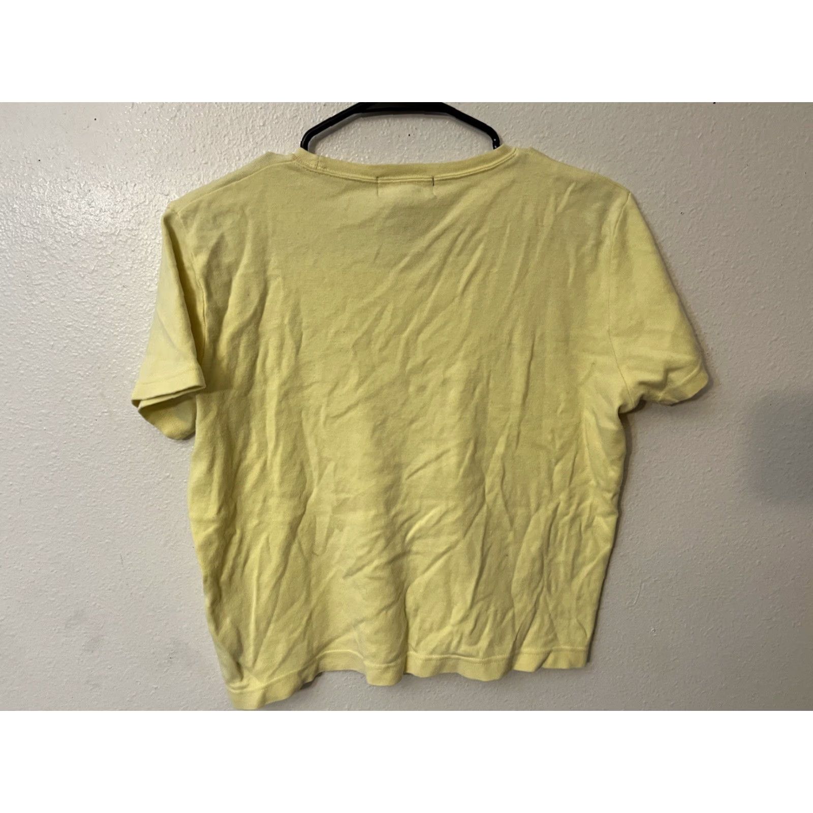 Ralph Lauren VINTAGE Lauren Ralph Lauren Cotton T-Shirt Women Large Yellow Crew Neck Solid Short Sleeve Basic Size L / US 10 / IT 46 - 2 Thumbnail