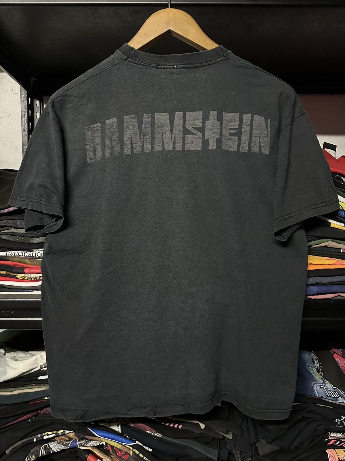 Band Tees × Vintage Thrashed Vintage Rammstein Promo Distressed Faded Tee Size US L / EU 52-54 / 3 - 8 Thumbnail