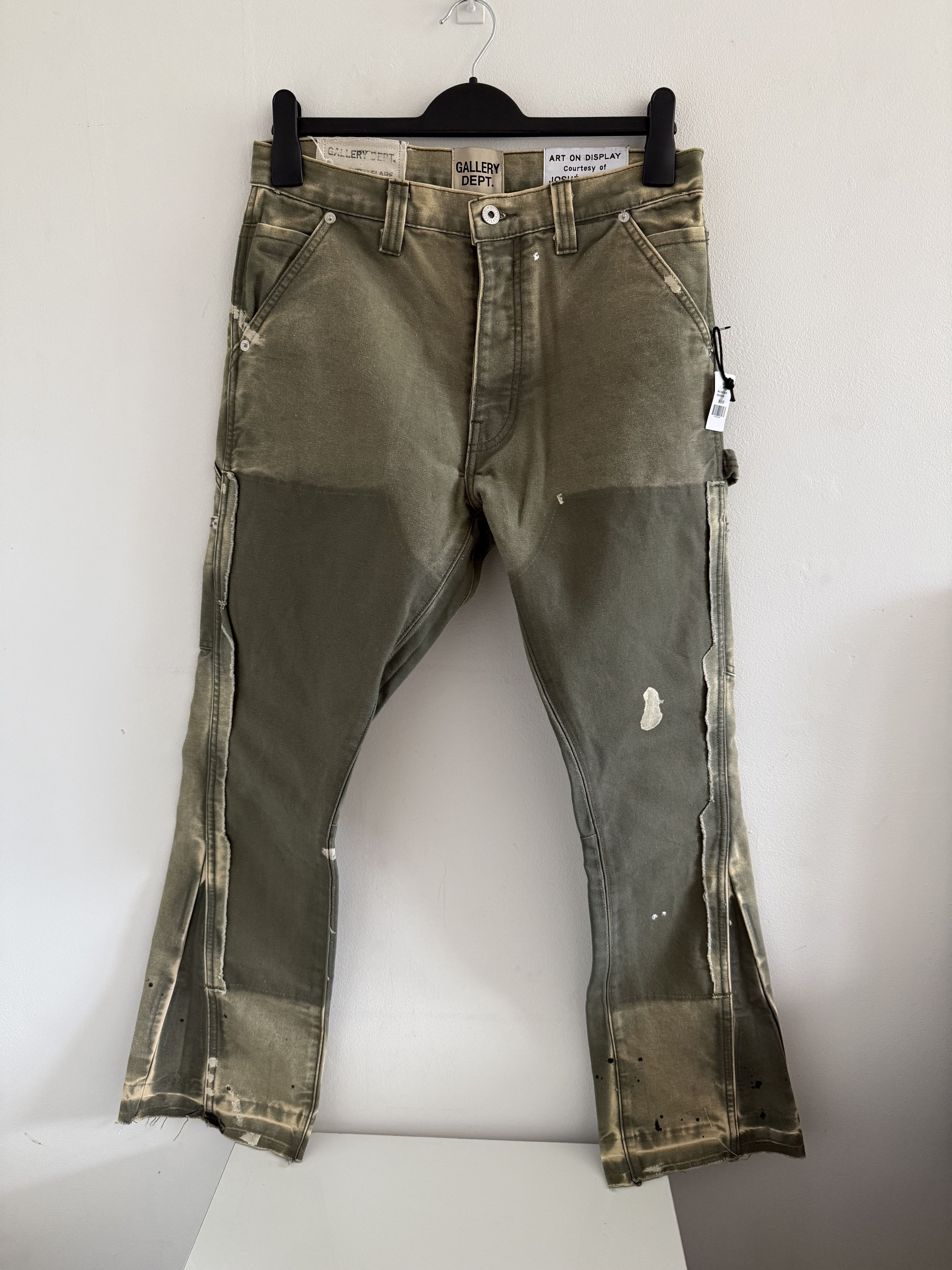 Gallery Department LA Flare Carpenter Jeans green moss