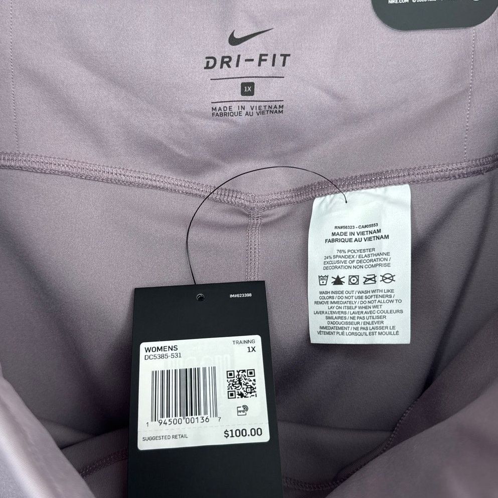 Nike Nike Dri-Fit One Luxe Lace Leggings In Purple Women's Plus Size 38" / US 16 / IT 52 - 4 Thumbnail