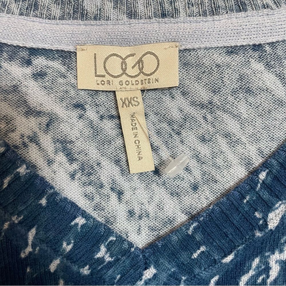 Other NEW LOGO by Lori Goldstein Cotton Cashmere V-Neck Sweater S Size XXS / US 00 / IT 34 - 7 Thumbnail