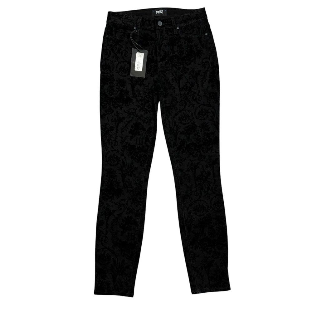 Paige NWT New Paige Hoxton Ankle Velvet Flocked Versaille Jeans S Size 26" / US 2 / IT 38 - 2 Thumbnail