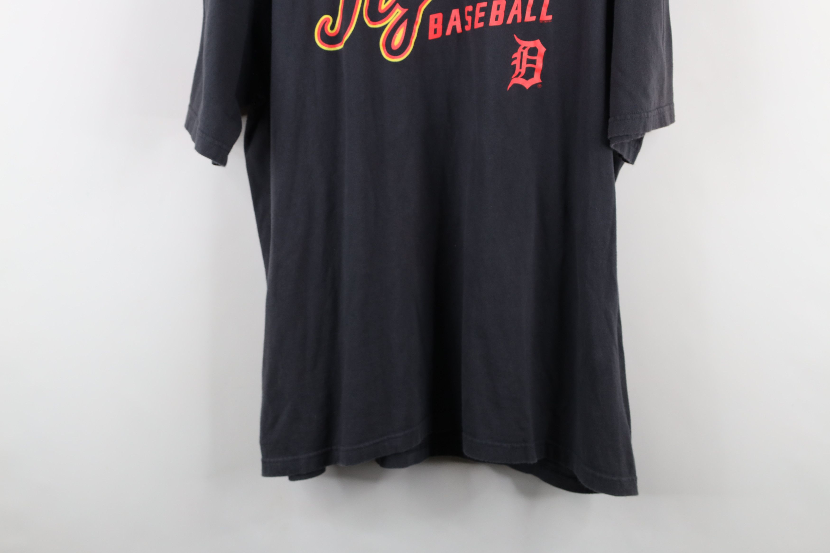 Nike × Vintage Y2K Nike Spell Out Script Detroit Tigers Baseball T-Shirt Size US XXL / EU 58 / 5 - 3 Thumbnail