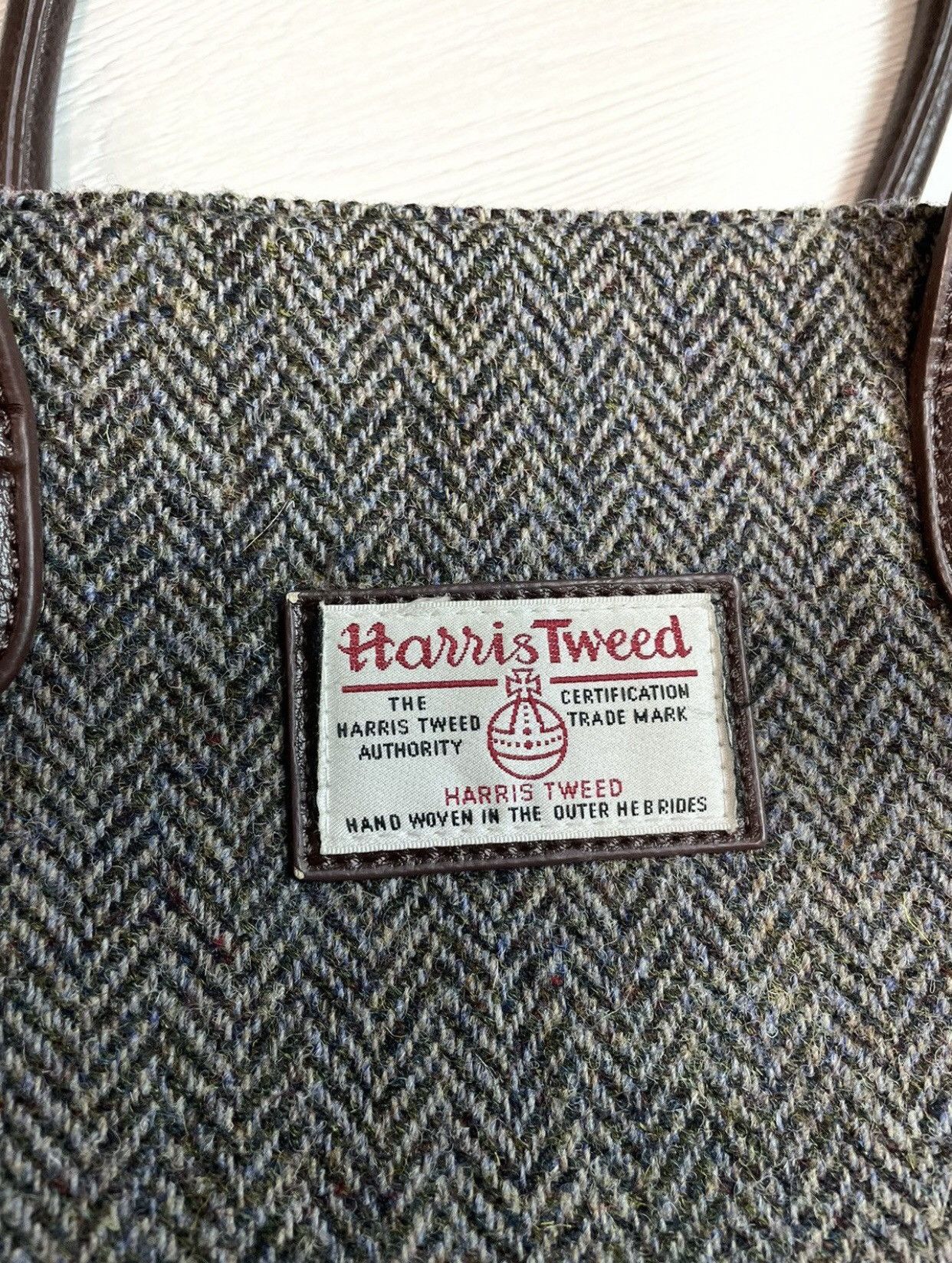 Harris Tweed × Vintage Harris Tweed Wool / Leather Vintage Beautiful bag Size ONE SIZE - 9 Thumbnail
