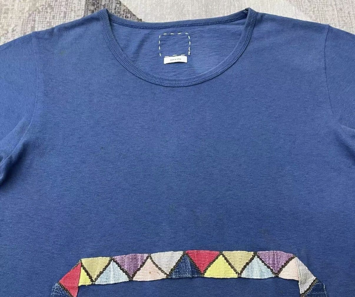 Visvim VISVIM 14AW Limited Indigo Dyed Ethnic Patchwork T-shirt J16 Size US M / EU 48-50 / 2 - 3 Thumbnail