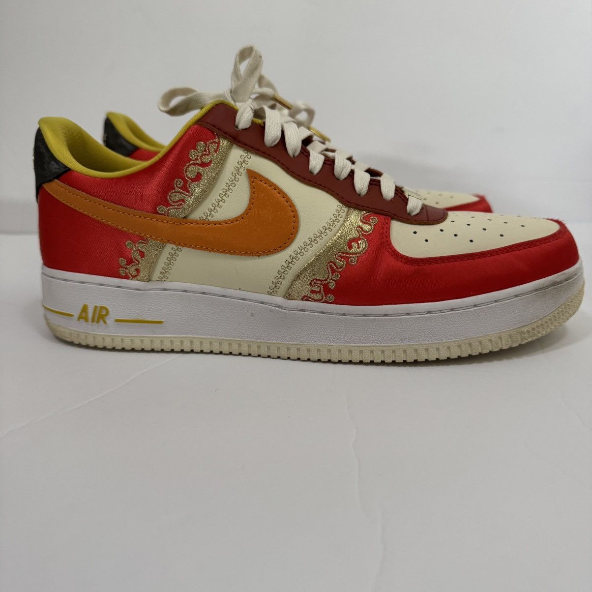 Nike 🔥 Nike Air Force 1 ’07 PRM “Habanero Red / Light Curry” Size US 11 / EU 44 - 5 Thumbnail