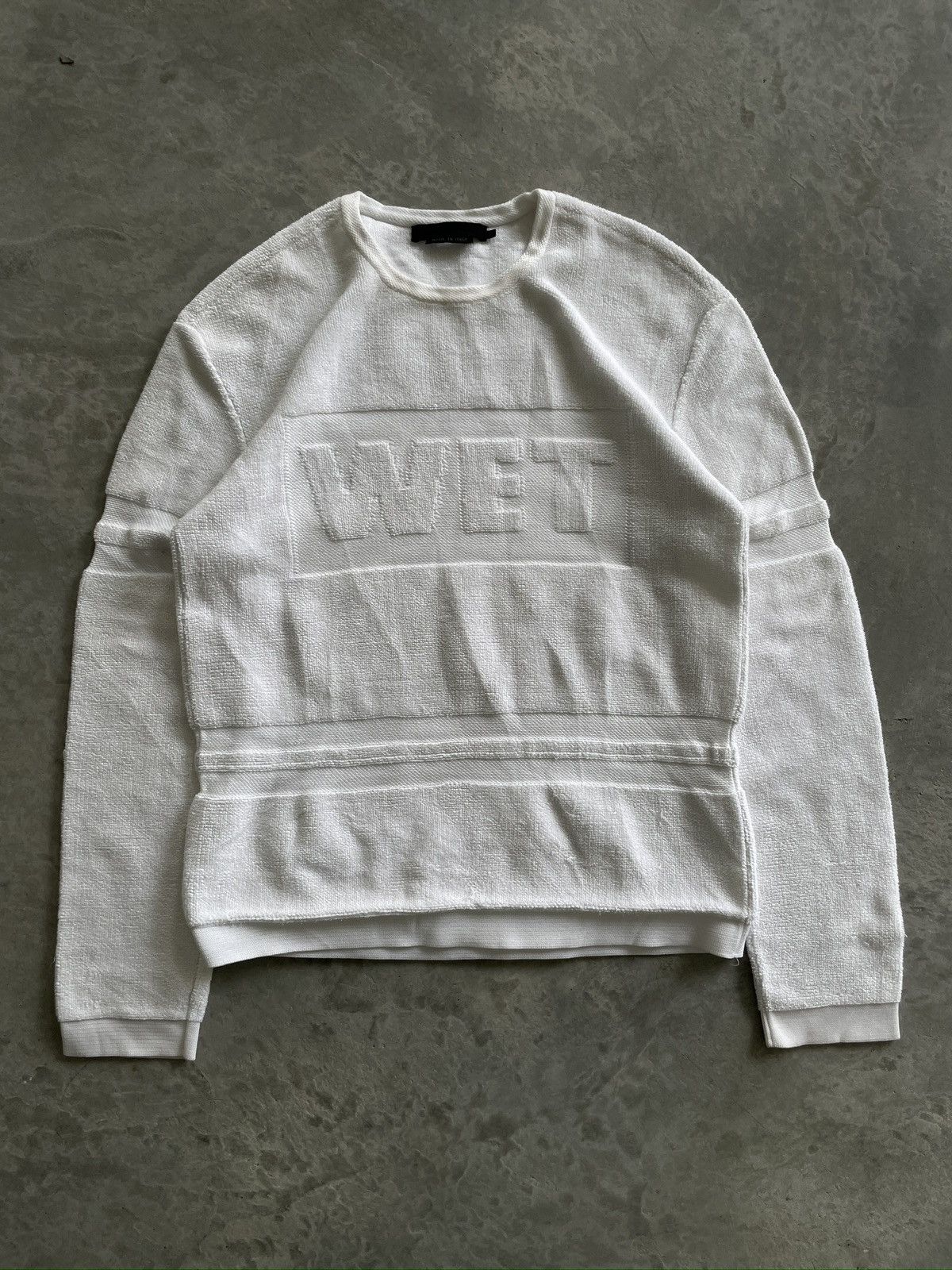 Alexander Wang × Designer SS16 Terrycloth Knit “WET” Alexander Wang L/S Crewneck Size XS / US 0-2 / IT 36-38 - 1 Thumbnail