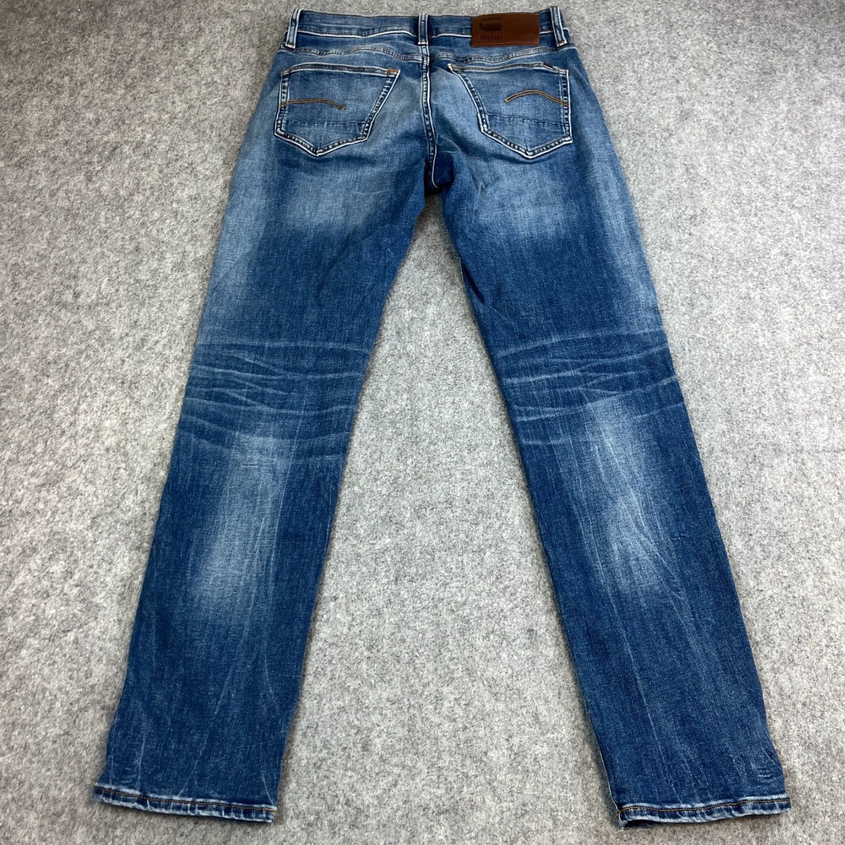 G-Star G-Star Jeans Slim Skinny 30 32 Medium Wash Blue Stretch Whiskers 3301 Mens Denim 5-Pocket Comfort Stretch Size US 30 / EU 46 - 2 Thumbnail