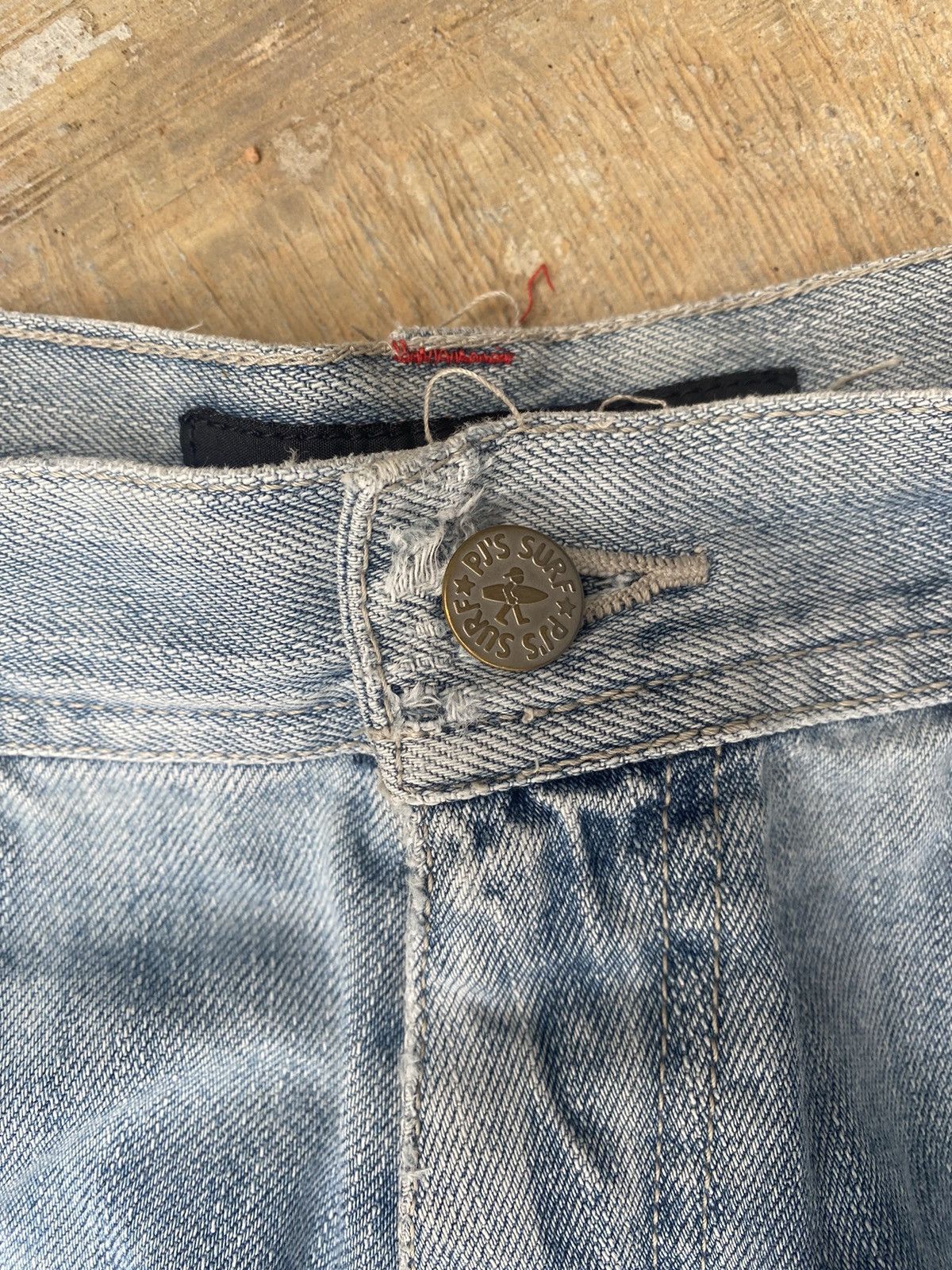Vintage Distressed Pj’s Surf Baggy Cargo Denim Size US 31 - 12 Thumbnail