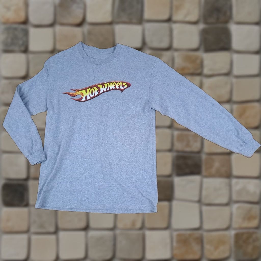 Vintage VINTAGE Hot Wheels in Flames Classic Printed Long Sleeve T-Shirt Grey Medium Unbranded Unisex Adults M Gray Long Sleeve Shirts 90s Size US M / EU 48-50 / 2 - 1 Thumbnail