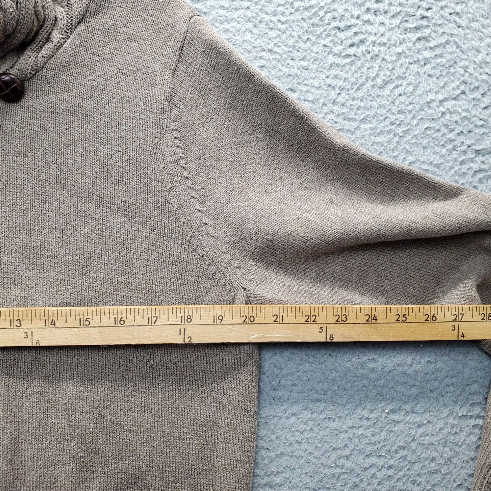 Vintage Jeanne Pierre Mens XL Brown Knitted Long Sleeve Shawl Collar Pullover Sweater Size US XL / EU 56 / 4 - 6 Thumbnail
