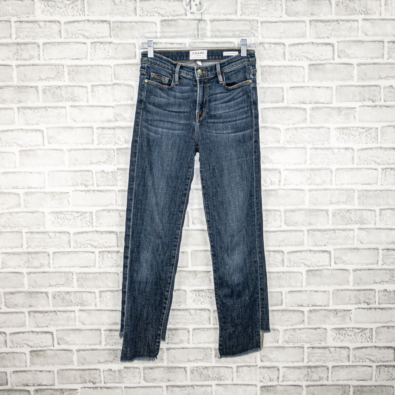 Frame FRAME Denim Le Nouveau Straight Raw cut Crop leg Jeans Size 25" / US 0 / IT 36 - 5 Thumbnail