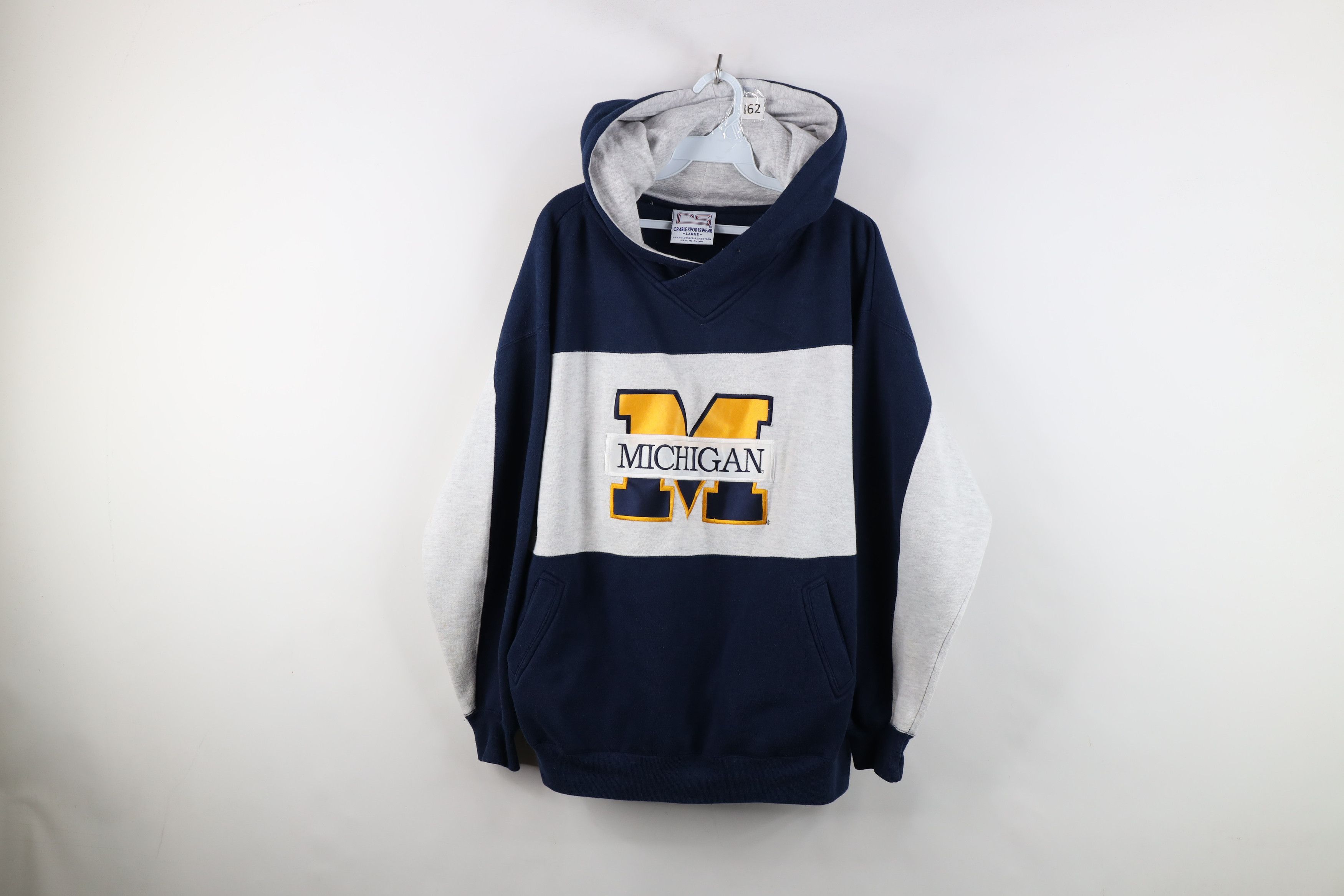 Vintage Vintage 90s Heavy University of Michigan Hoodie Sweatshirt Size US L / EU 52-54 / 3 - 1 Thumbnail