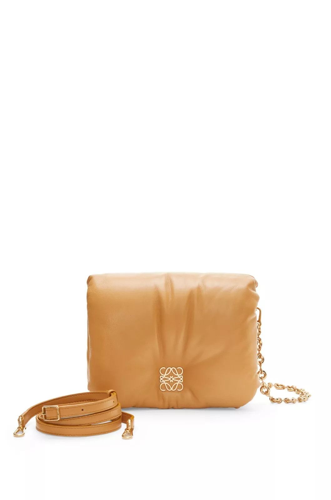 Loewe LOEWE Goya Medium Puffer Camel Shiny Nappa $4150 Size ONE SIZE - 1 Thumbnail