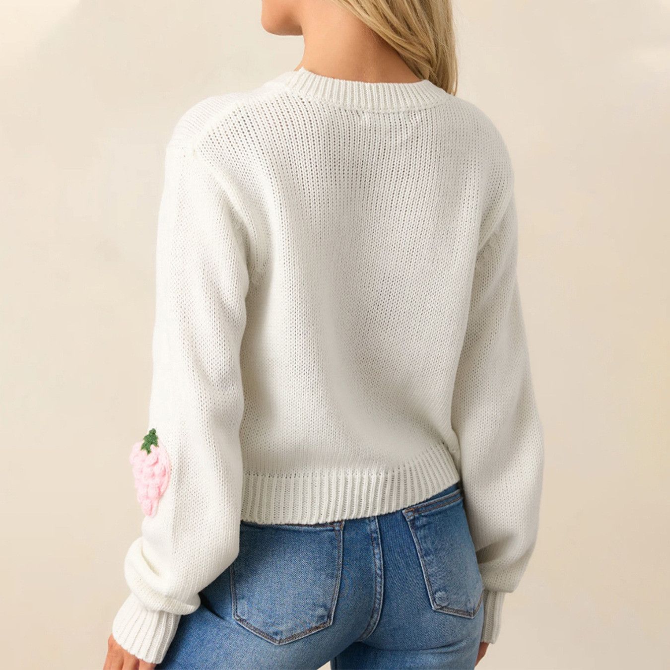 Other Women's Elegant Long-sleeved Sweater Beige Size M / US 6-8 / IT 42-44 - 3 Thumbnail