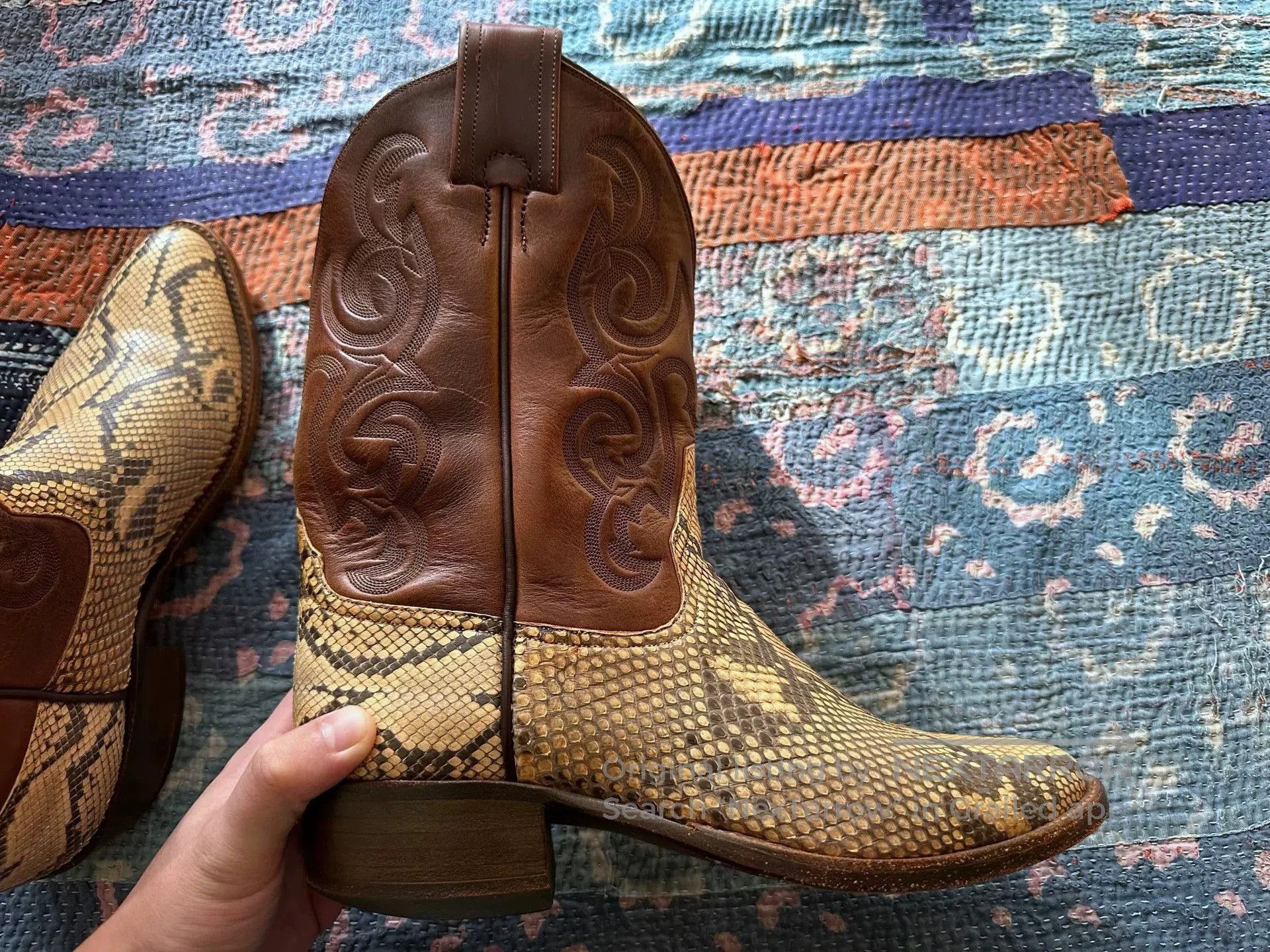 RRL Ralph Lauren RRL Snake Skin Western Boots. Size US 9.5 / EU 42-43 - 2 Thumbnail