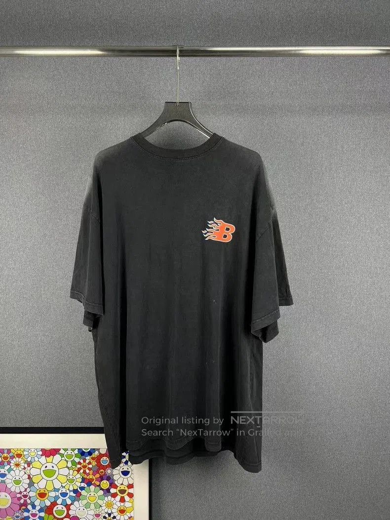 Balenciaga Balenciaga Flame Print Short Sleeve Shirt . Size US L / EU 52-54 / 3 - 2 Thumbnail